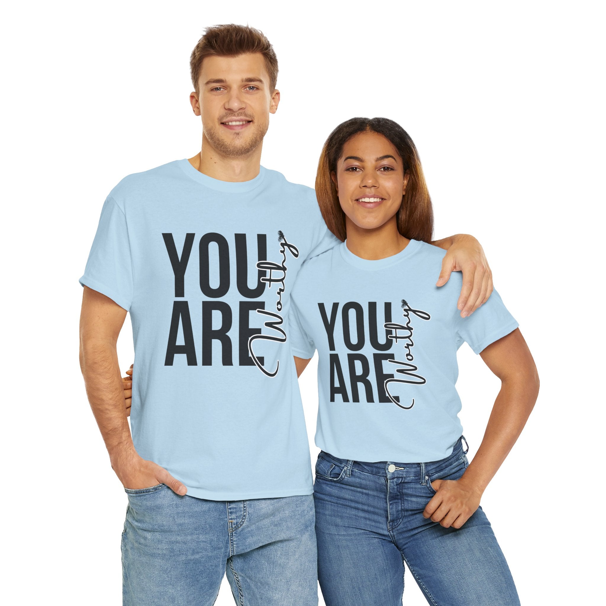 You Are Worthy Unisex Heavy Cotton Tee, Motivational Quote Shirt, Gift for Friends, Self-Love Tee, Uplifting Apparel, Positive [...]
