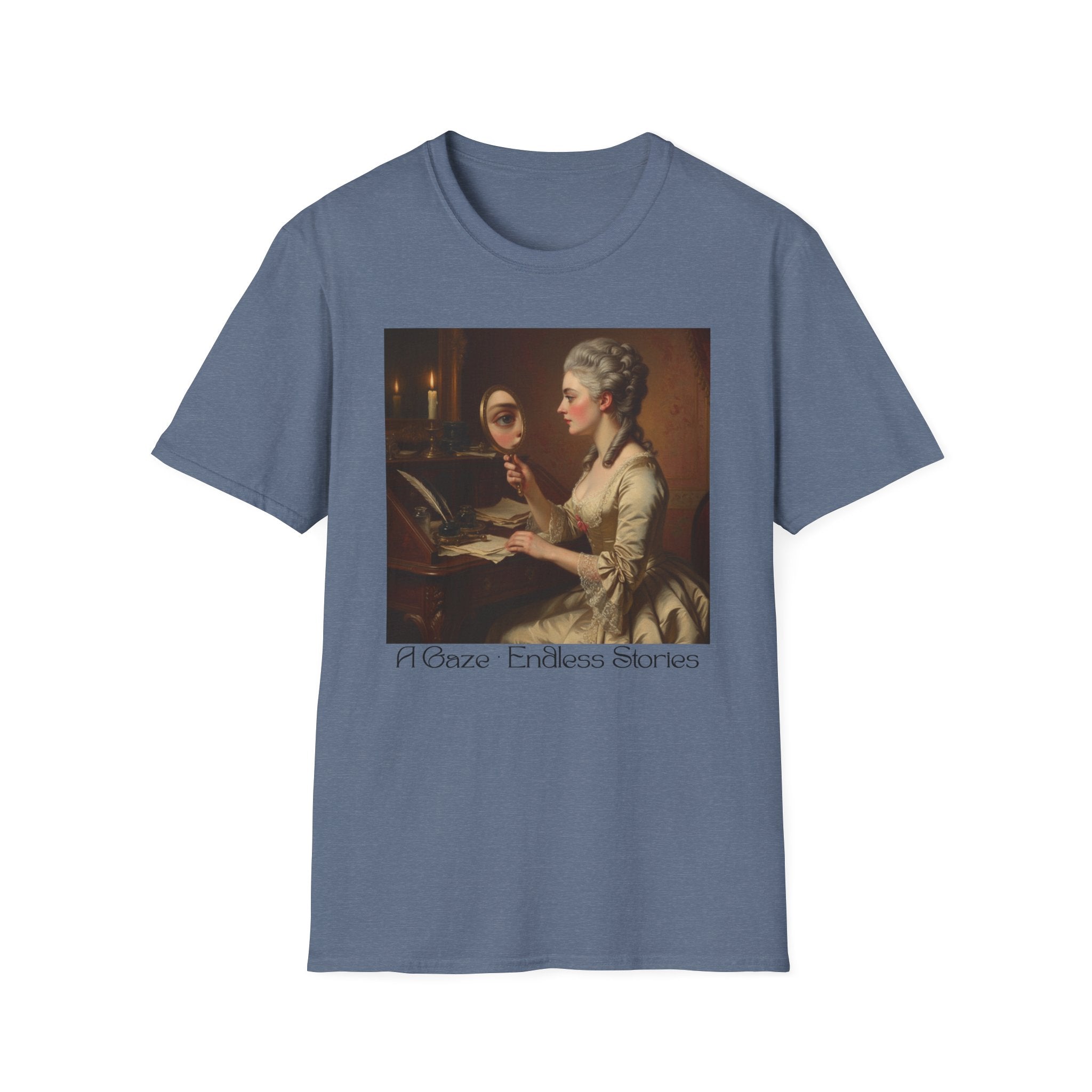 Artistic Vintage T-Shirt with 'A Gaze, Endless Stories' Design, Perfect for Art Lovers, Gifts, Casual Wear, Museum Visits, Art Class