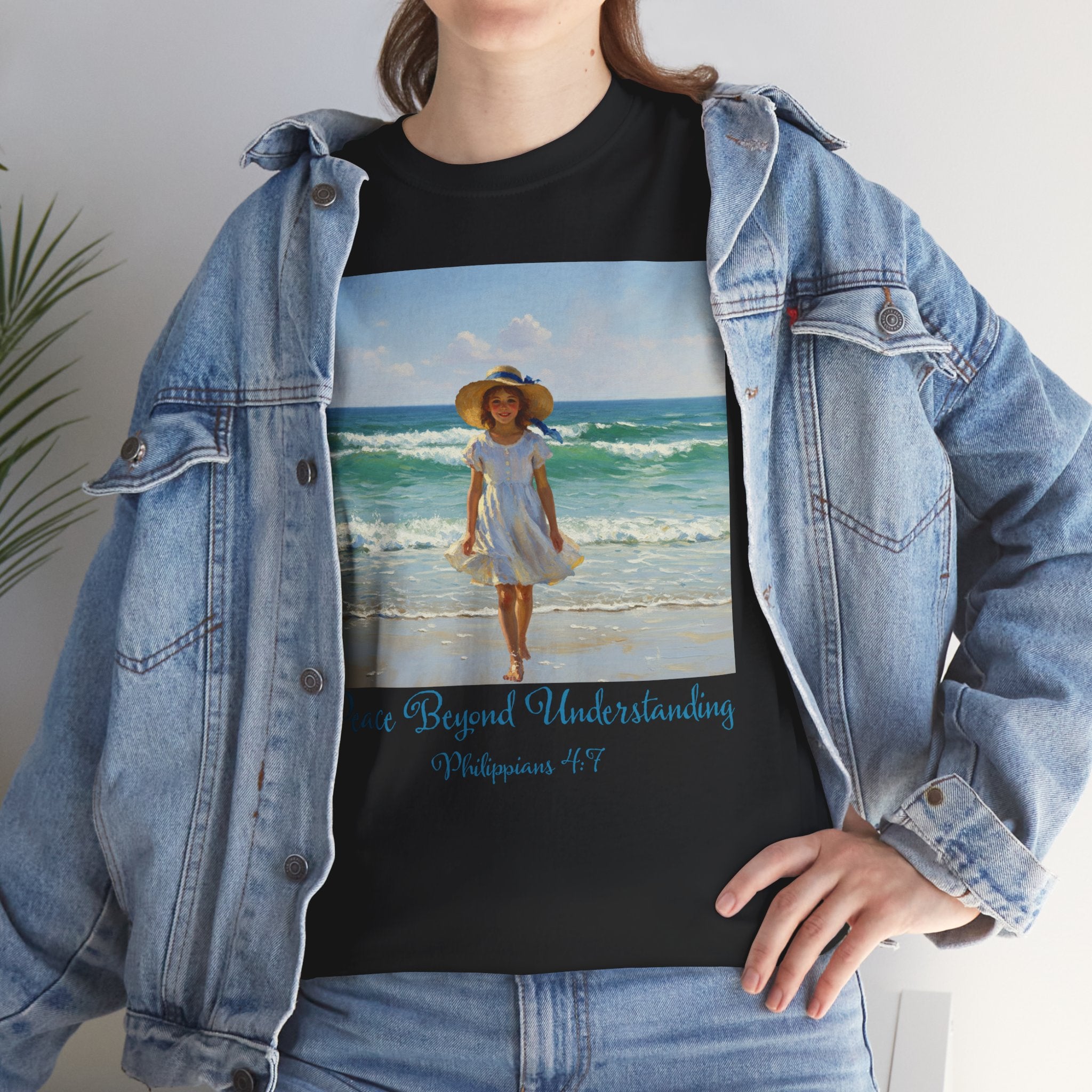 Serene Beach Vibes Tee for Summer Days, Top for Women, Casual Wear, Gifts for Beach Lovers, Vacay Essentials