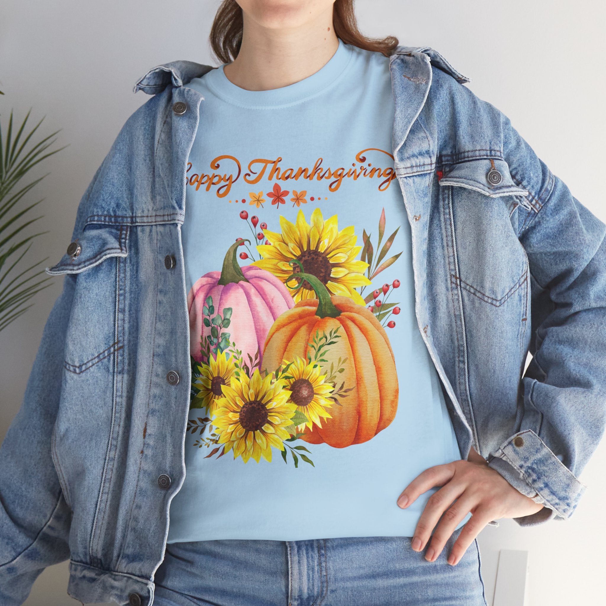 Thanksgiving T-shirts, Pumpkin Tee, Autumn Shirt, Unisex Fall Apparel, Holiday Gift, Cozy Outfit, Harvest Festival Clothing