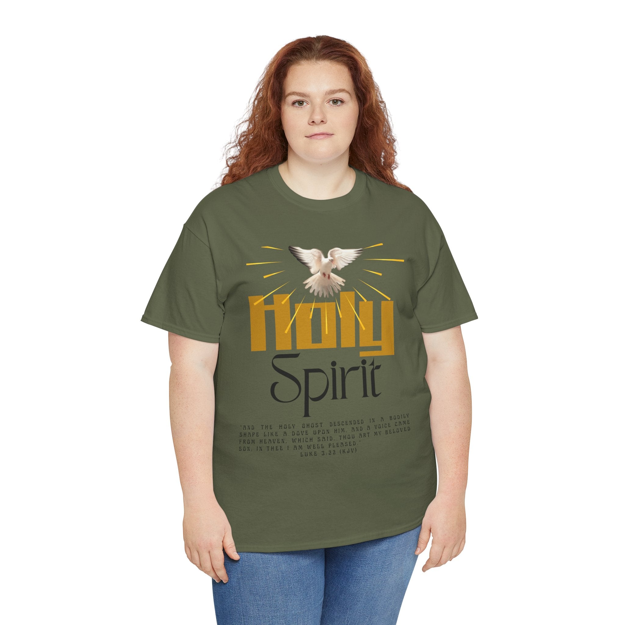 Christian T-shirts, Holy Spirit Unisex Heavy Cotton Tee, Inspirational T-Shirt for Faith Celebration, Christian Gift, Spiritual Attire, Religious Apparel
