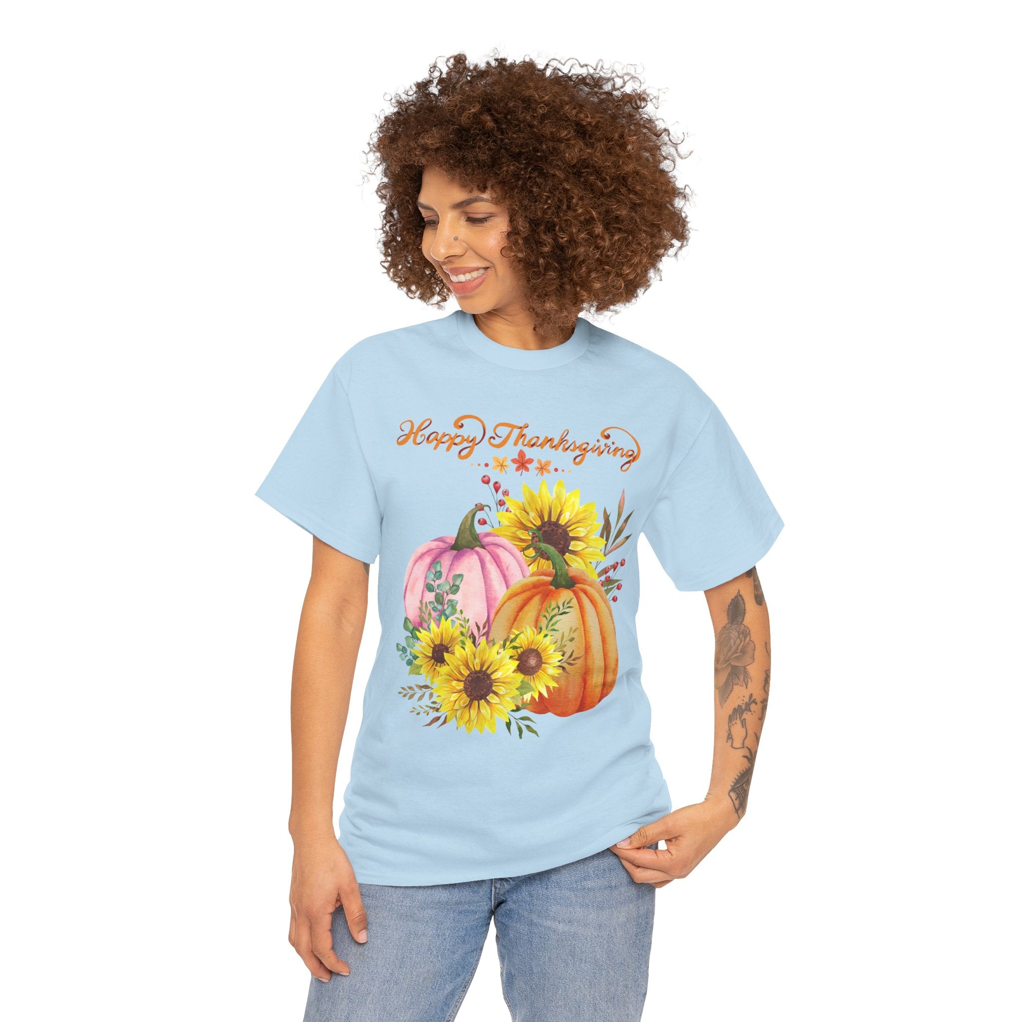 Thanksgiving T-shirts, Pumpkin Tee, Autumn Shirt, Unisex Fall Apparel, Holiday Gift, Cozy Outfit, Harvest Festival Clothing