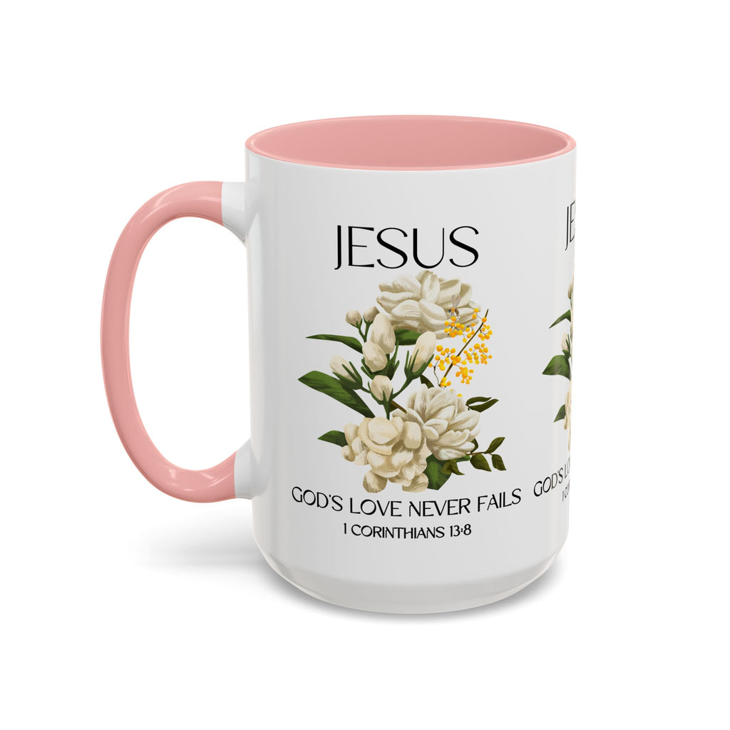 Inspirational Floral Coffee Mug 11/15 oz  - God's Love Design, Christian Gift, Home Decor, Mug for Faith, Coffee Lovers