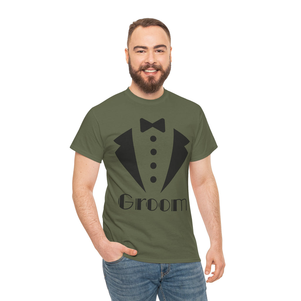 Groom T-Shirt - Unisex Heavy Cotton Tee for Weddings, Bachelor Parties, Groomsmen Gifts, Engagements, Bridal Showers