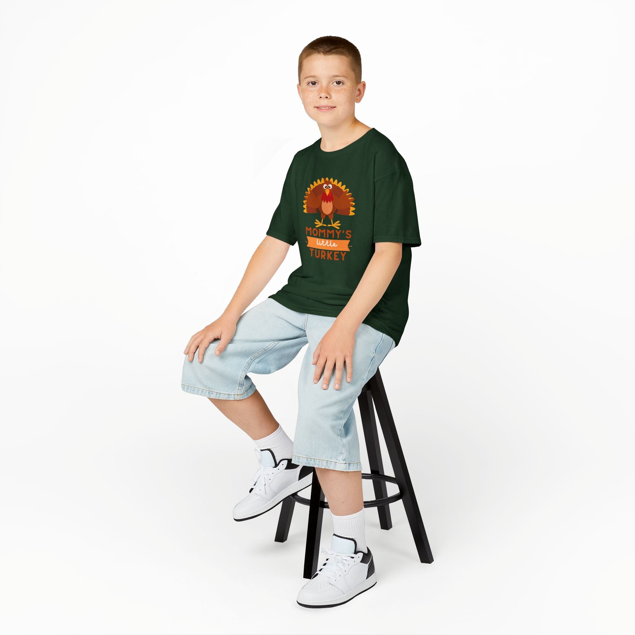 Mommy's Little Turkey Kids Tee - Thanksgiving Gift, Holiday Apparel, Cute Kids Clothing, Family Gathering, Kid's Casual Wear
