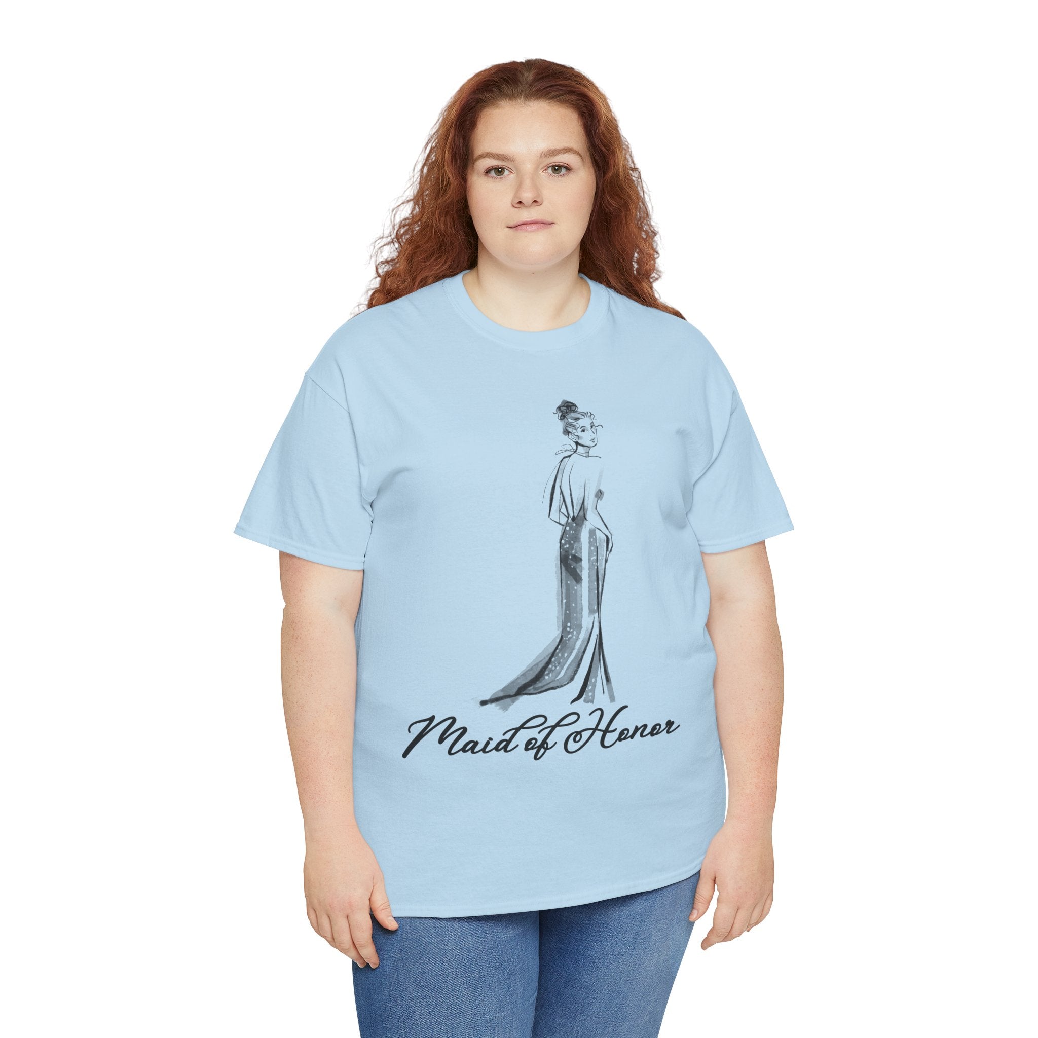 Maid of Honor Tee, Unisex Heavy Cotton Tee, Wedding Party Shirt, Bridal Shower Gift, Bachelorette Party Attire