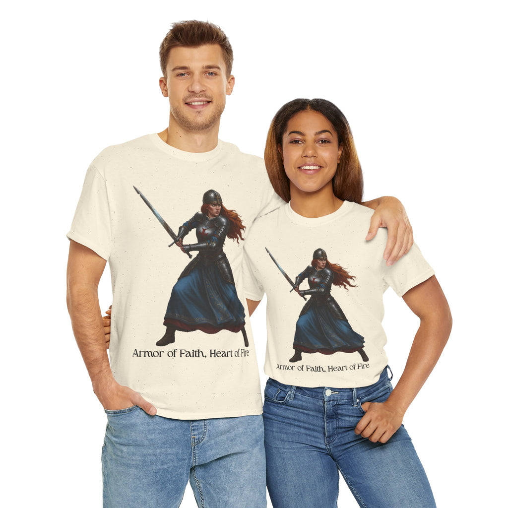 Warrior Spirit Unisex Heavy Cotton Tee, Inspirational Shirt, Fantasy Gift, Empowerment Merchandise, Soft Cotton Tee, Everyday Wear