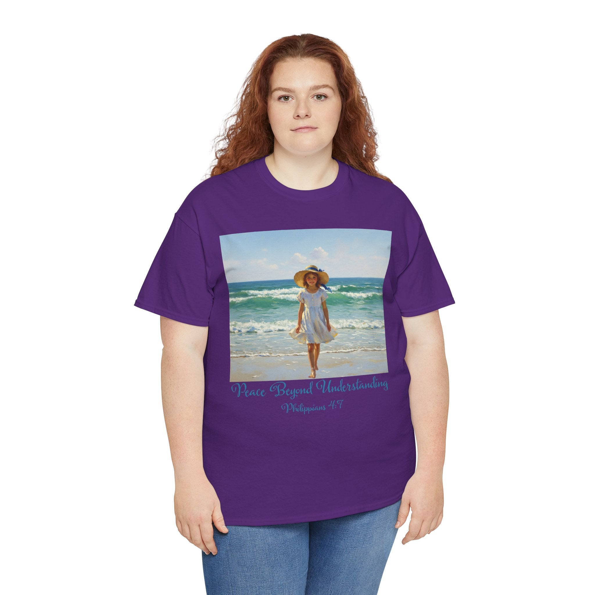Serene Beach Vibes Tee for Summer Days, Top for Women, Casual Wear, Gifts for Beach Lovers, Vacay Essentials