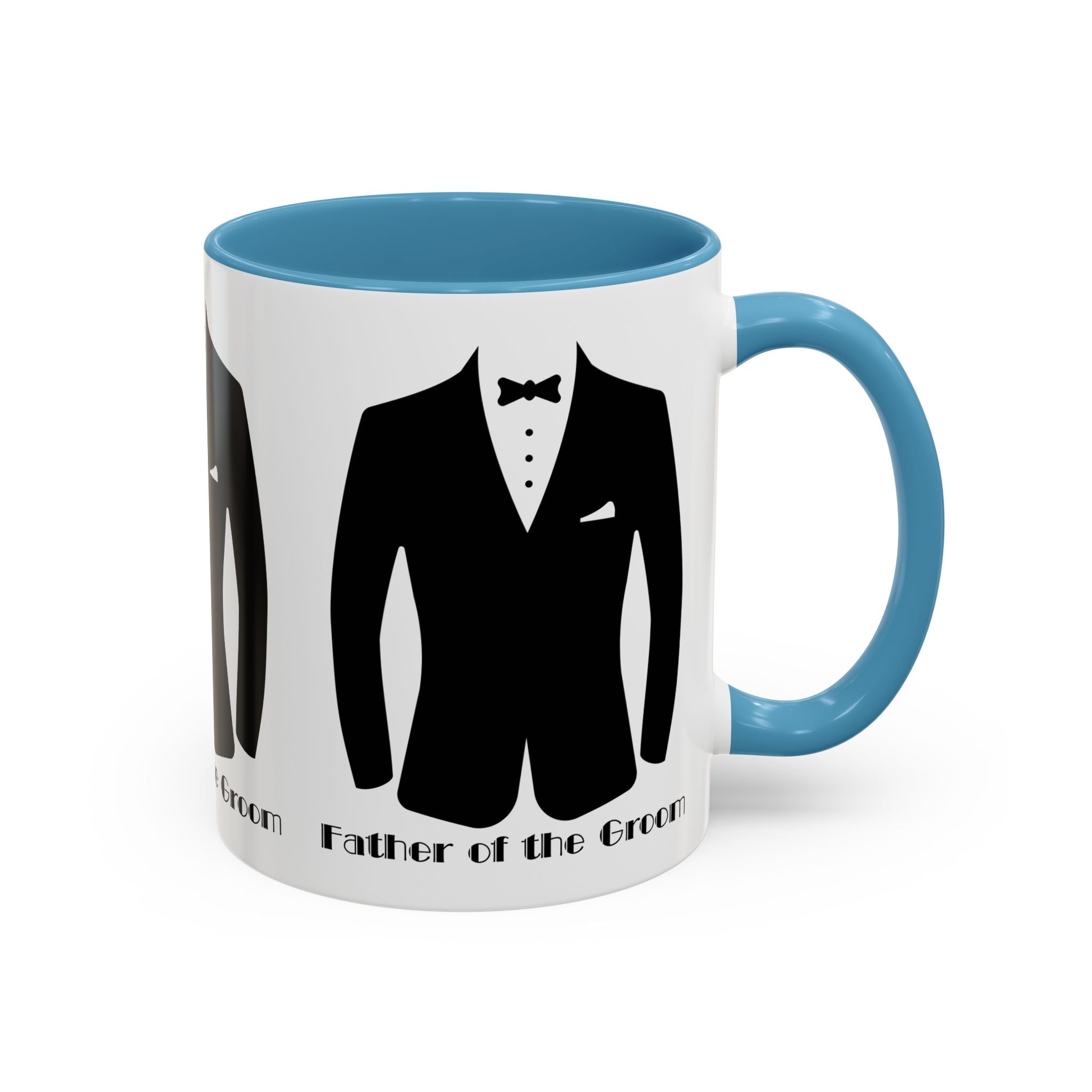 Father of the Groom Accent Coffee Mug 11/15 oz- Perfect Groomsmen Gift, Wedding Keepsake, Stylish Drinkware, Unique Wedding Favor