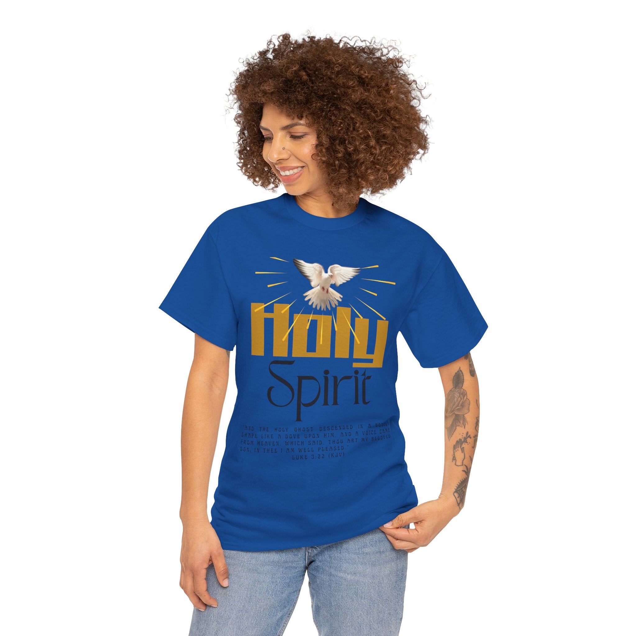 Christian T-shirts, Holy Spirit Unisex Heavy Cotton Tee, Inspirational T-Shirt for Faith Celebration, Christian Gift, Spiritual Attire, Religious Apparel