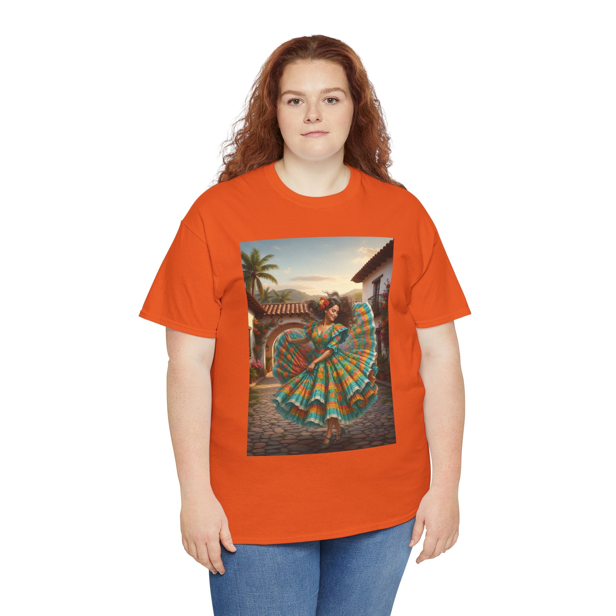Folklórico Dancer Vibrant Graphic Tee - Perfect for Festivals, Casual Outings, Gifts, Dance Lovers, Unisex Fashion