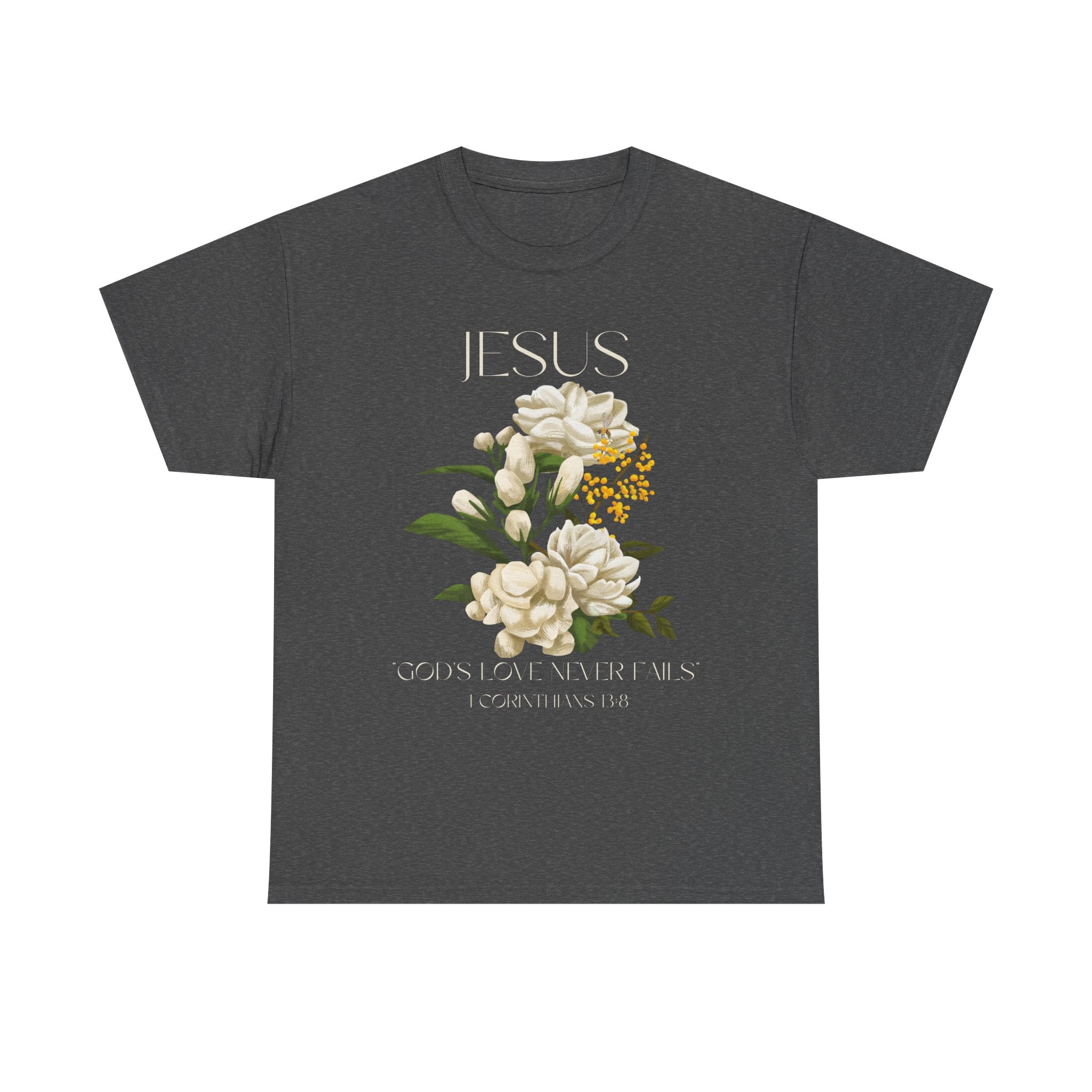 Jesus/Floral Faith T-Shirt // Vintage Jesus Graphic Tee, Inspirational Gift, Spring Fashion, Religious Apparel, Casualwear