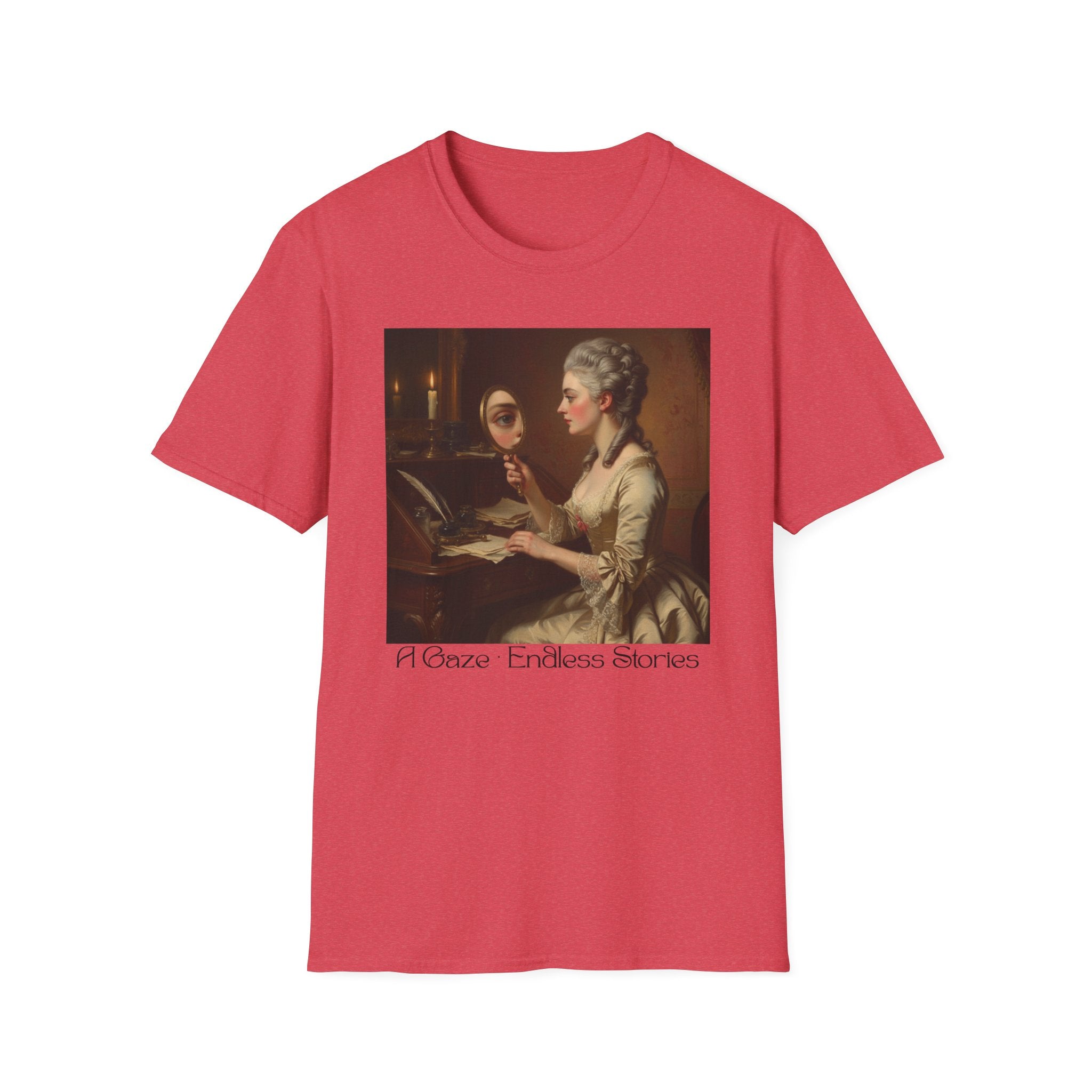 Artistic Vintage T-Shirt with 'A Gaze, Endless Stories' Design, Perfect for Art Lovers, Gifts, Casual Wear, Museum Visits, Art Class