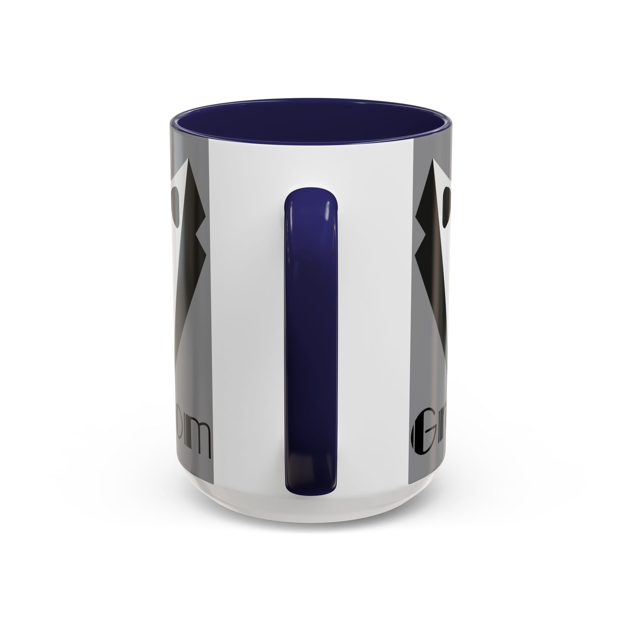 Groom Coffee Mug, Wedding Gift, Groomsmen Party Mug, Black and White Accent Mug, Engagement Celebration