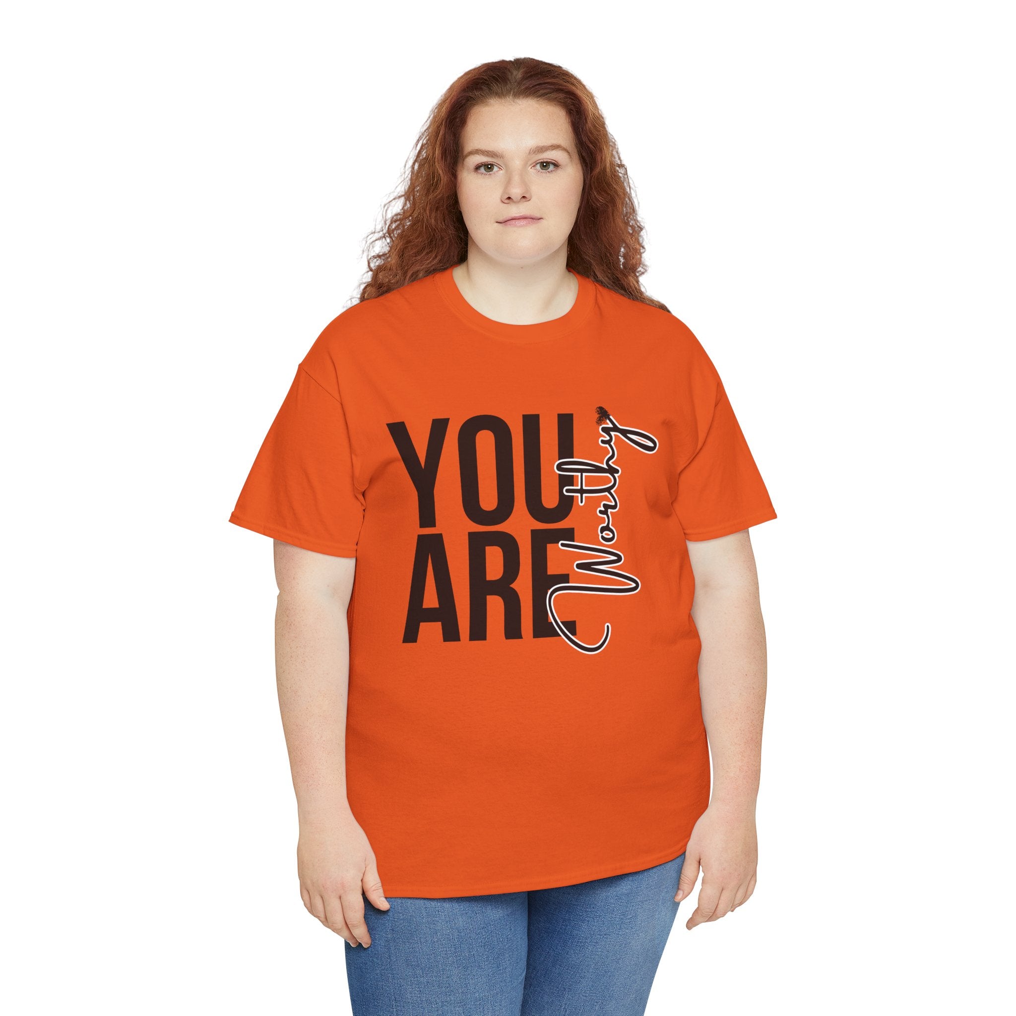 You Are Worthy Unisex Heavy Cotton Tee, Motivational Quote Shirt, Gift for Friends, Self-Love Tee, Uplifting Apparel, Positive [...]