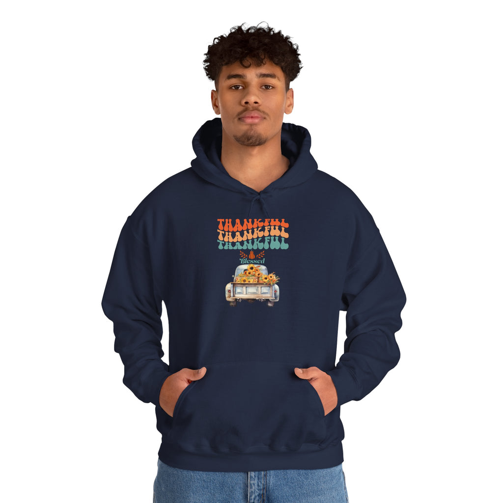 Thankful Vintage Hoodie - Cozy Unisex Sweatshirt for Fall, Thanksgiving Gathering, Gift, Casual Wear, Layering