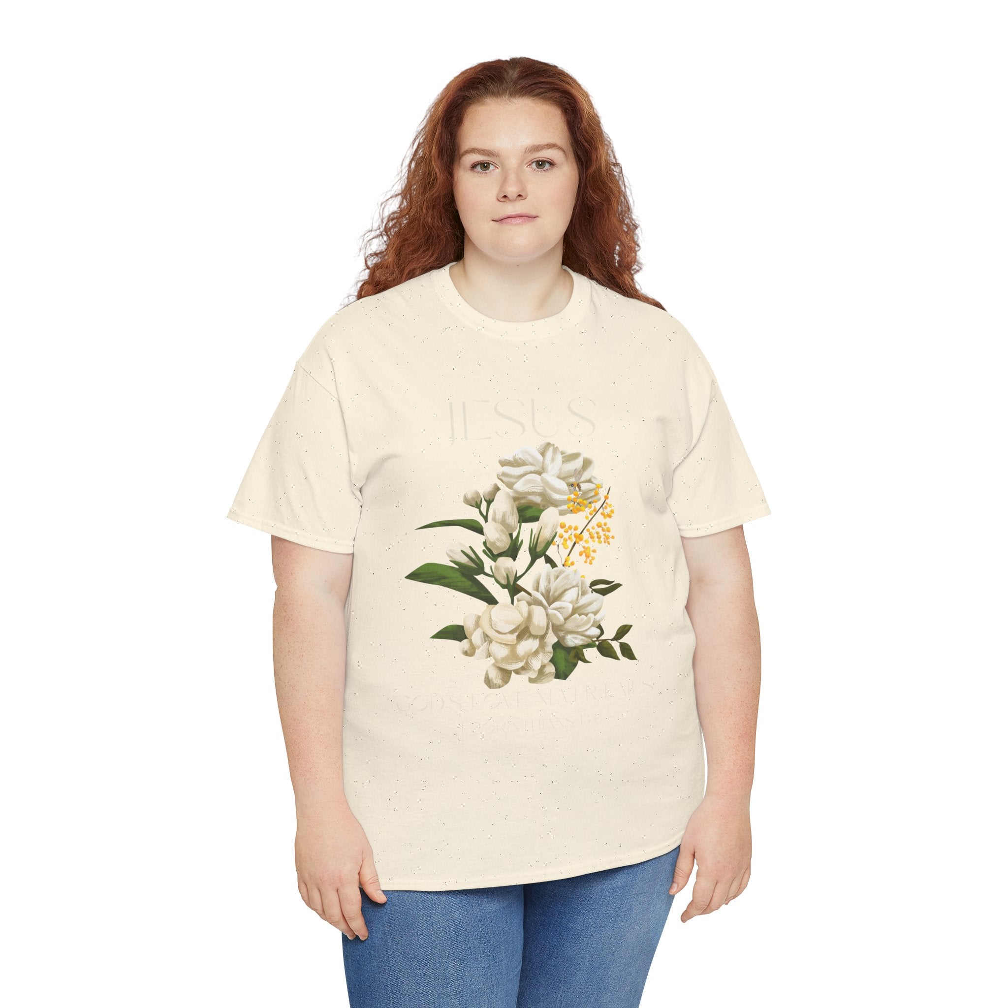 Jesus/Floral Faith T-Shirt // Vintage Jesus Graphic Tee, Inspirational Gift, Spring Fashion, Religious Apparel, Casualwear