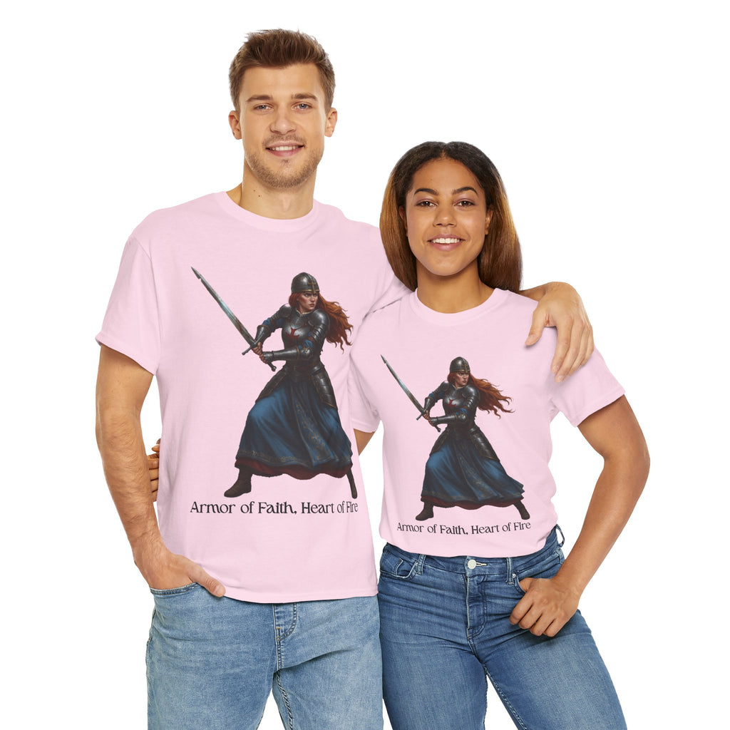 Warrior Spirit Unisex Heavy Cotton Tee, Inspirational Shirt, Fantasy Gift, Empowerment Merchandise, Soft Cotton Tee, Everyday Wear