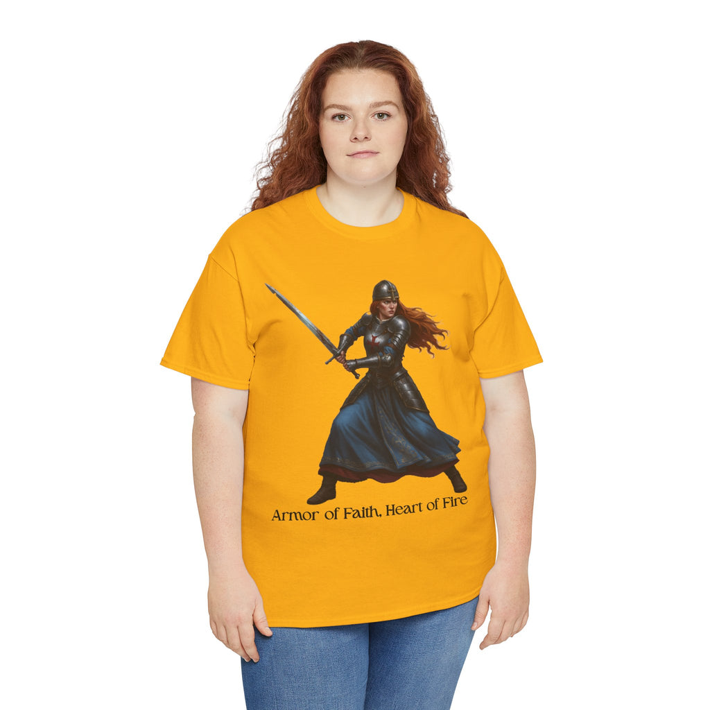 Warrior Spirit Unisex Heavy Cotton Tee, Inspirational Shirt, Fantasy Gift, Empowerment Merchandise, Soft Cotton Tee, Everyday Wear