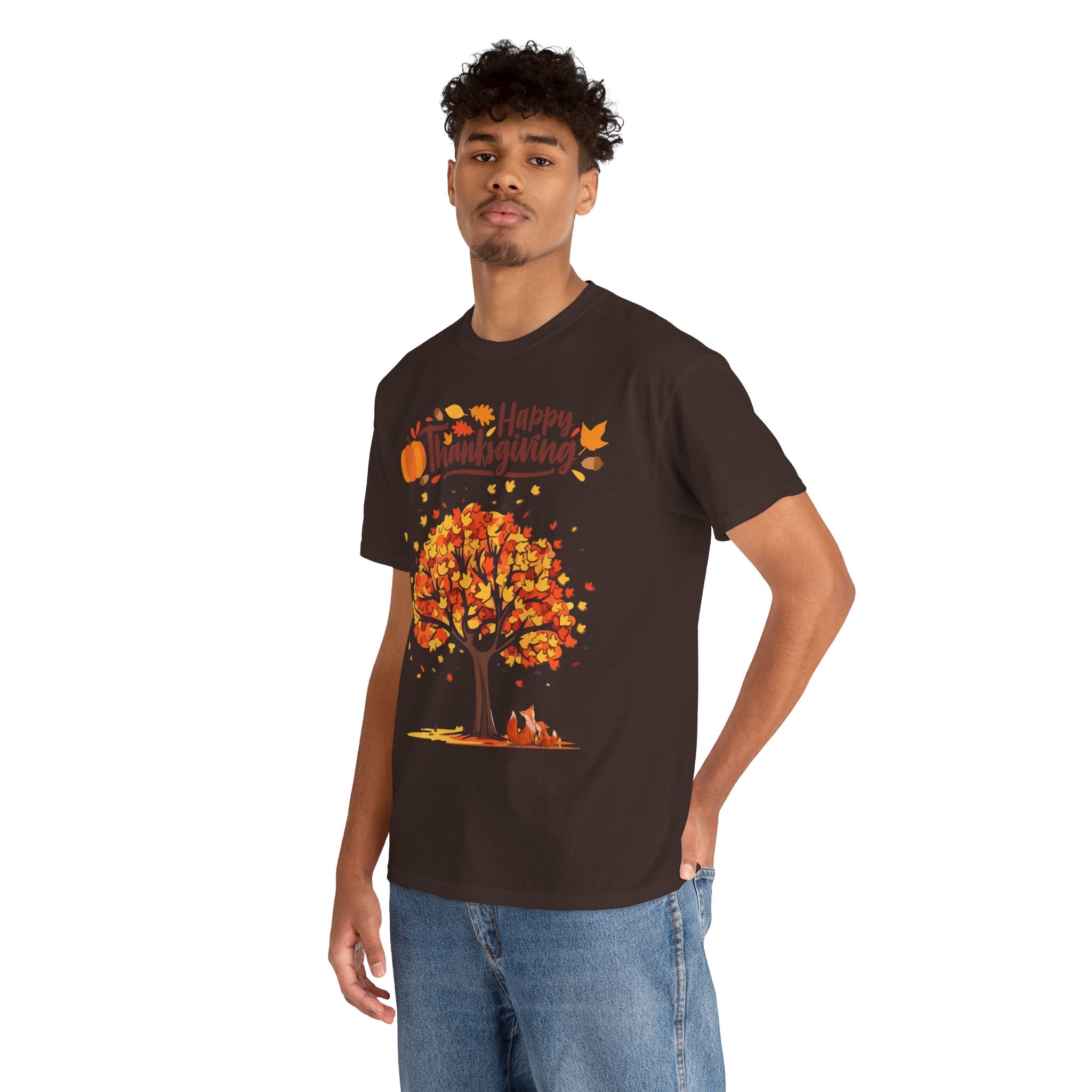 Thanksgiving Tree Tee, Autumn Shirt, Fall Apparel, Family Gathering Top, Seasonal Wear, Thanksgiving Gift