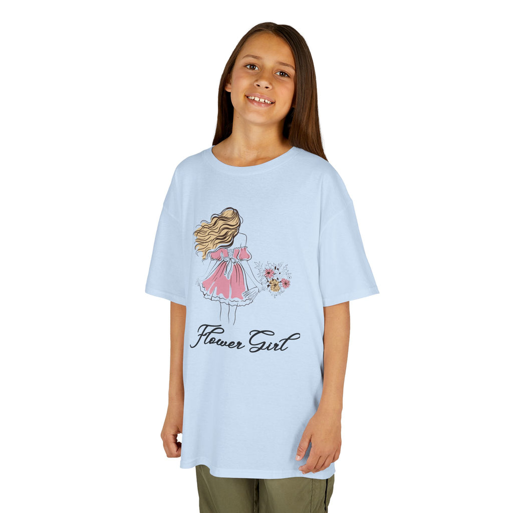 Flower Girl Kids Tee, Cute Kids T-Shirt, Children's Wedding Outfit, Floral Graphic Tee, Birthday Gift for Girls, Summer Apparel