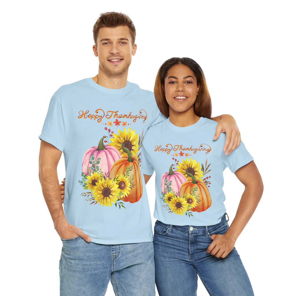 Thanksgiving T-shirts, Pumpkin Tee, Autumn Shirt, Unisex Fall Apparel, Holiday Gift, Cozy Outfit, Harvest Festival Clothing