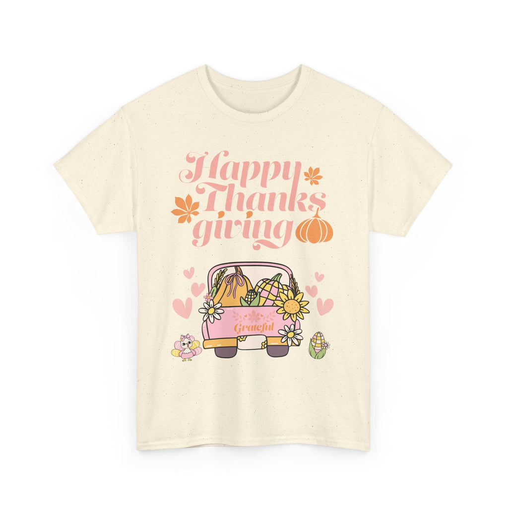 Happy Thanksgiving Unisex Tee | Cozy Autumn Shirt for Family Gatherings, Thanksgiving Celebration, Fall Fashion, Cute Gift Idea