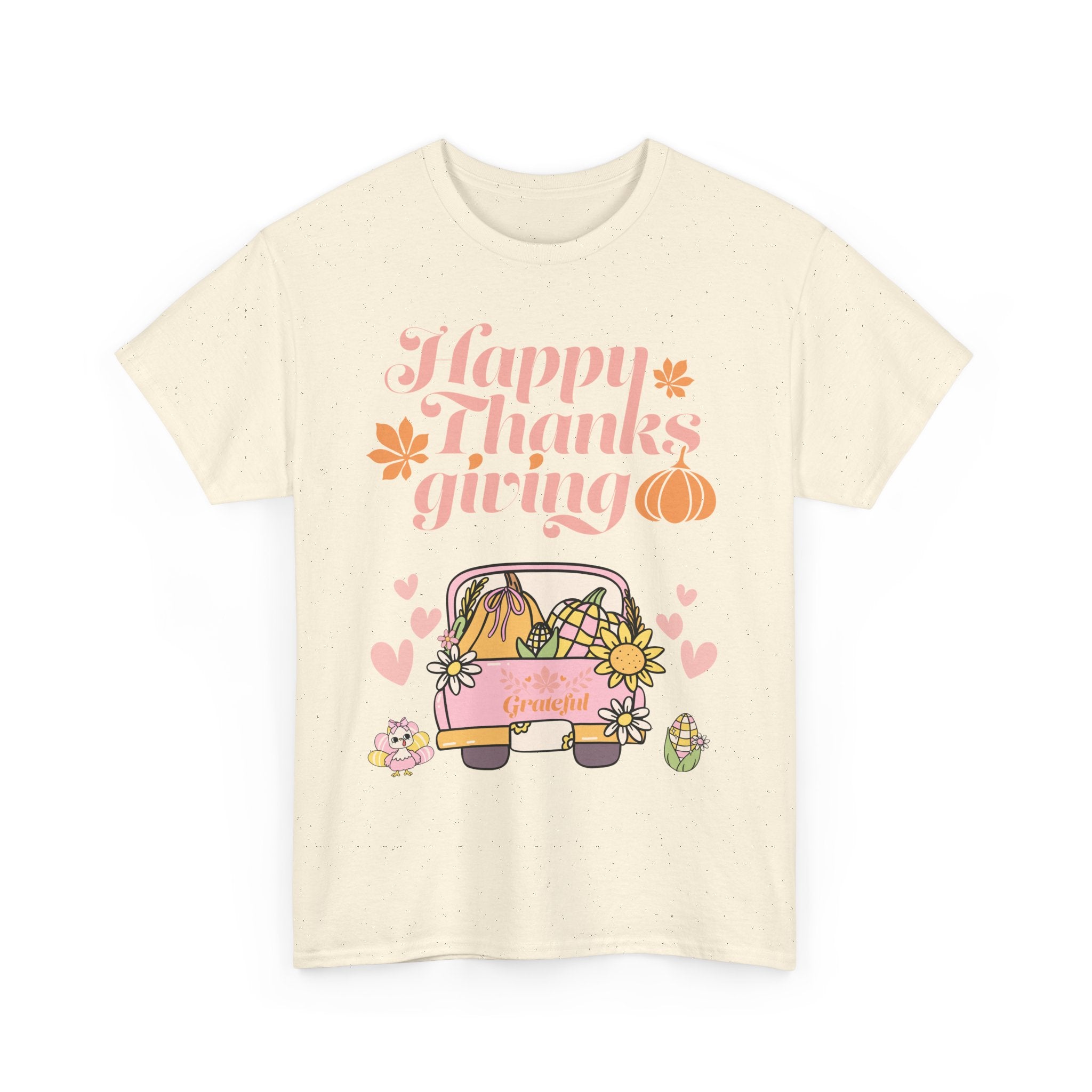 Happy Thanksgiving Unisex Tee | Cozy Autumn Shirt for Family Gatherings, Thanksgiving Celebration, Fall Fashion, Cute Gift Idea