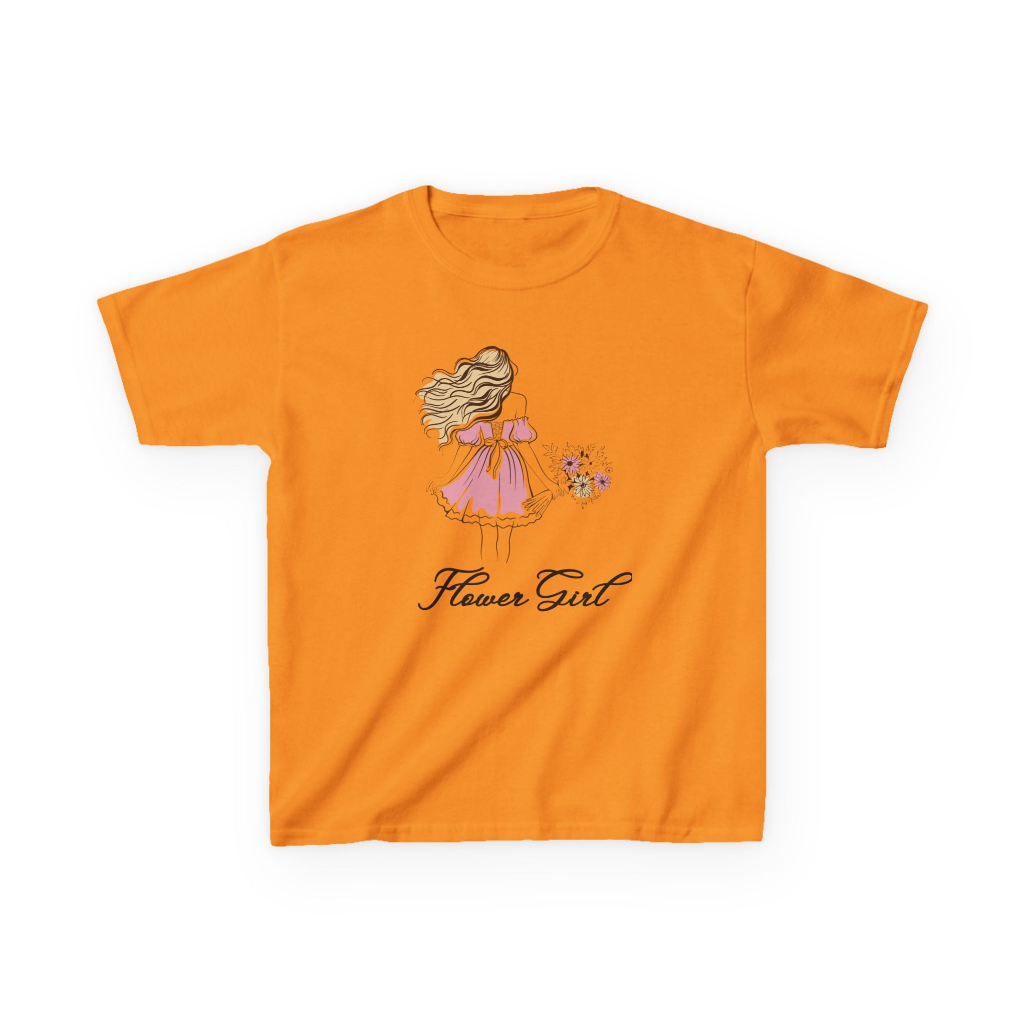 Flower Girl Kids Tee, Cute Kids T-Shirt, Children's Wedding Outfit, Floral Graphic Tee, Birthday Gift for Girls, Summer Apparel