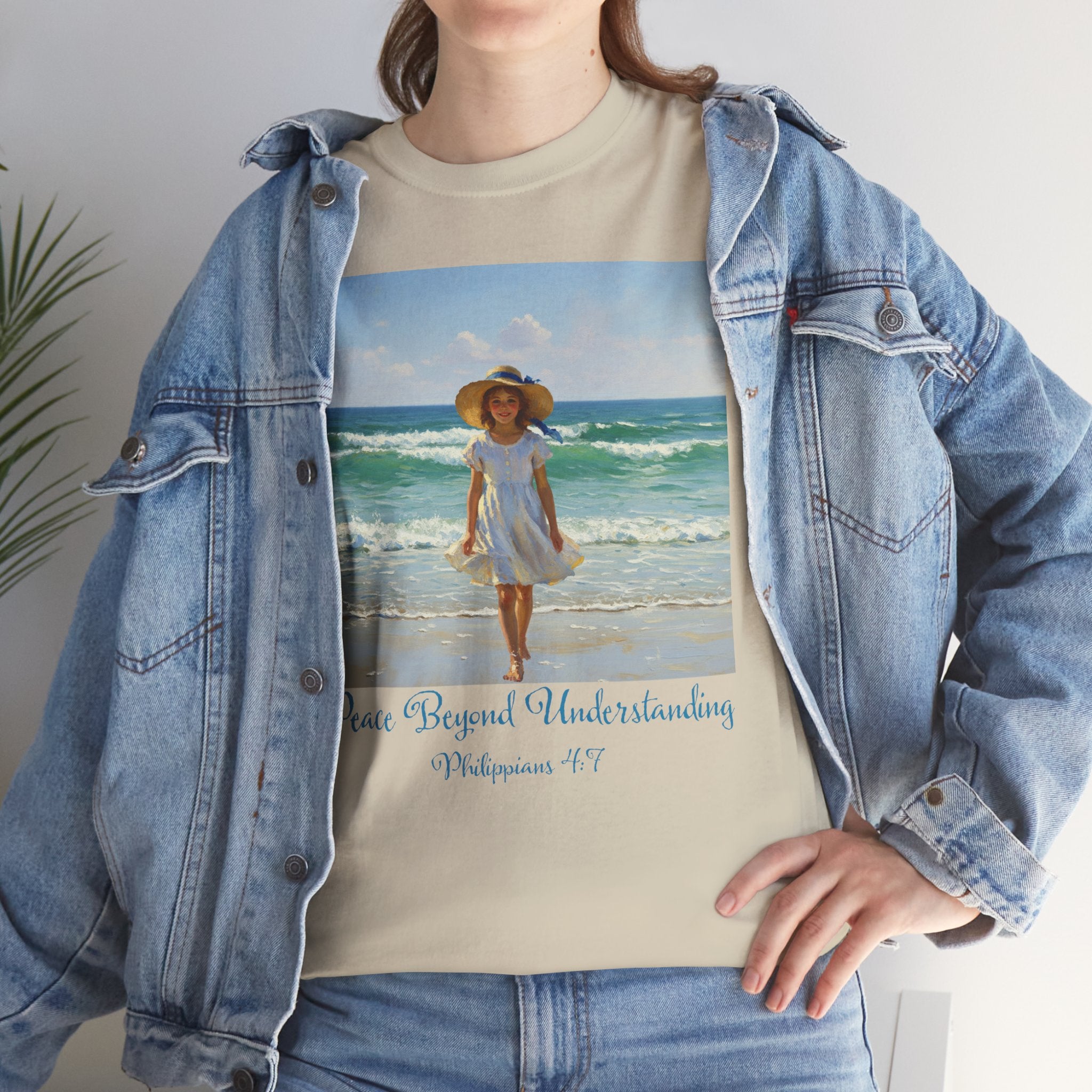 Serene Beach Vibes Tee for Summer Days, Top for Women, Casual Wear, Gifts for Beach Lovers, Vacay Essentials