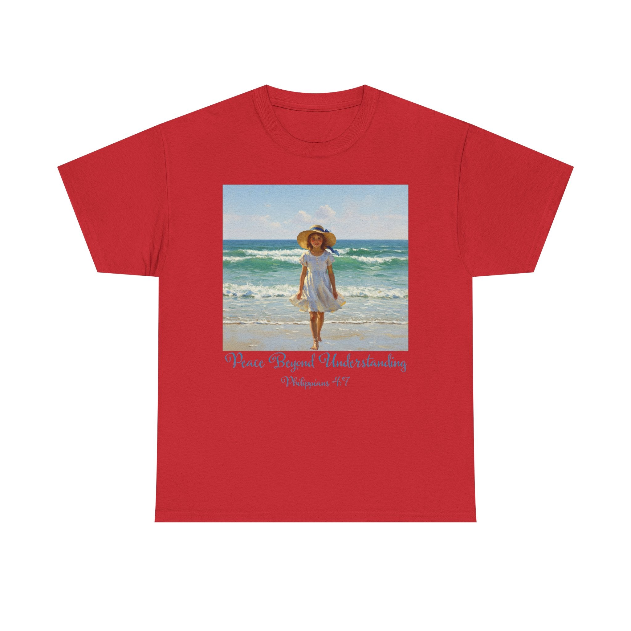 Serene Beach Vibes Tee for Summer Days, Top for Women, Casual Wear, Gifts for Beach Lovers, Vacay Essentials