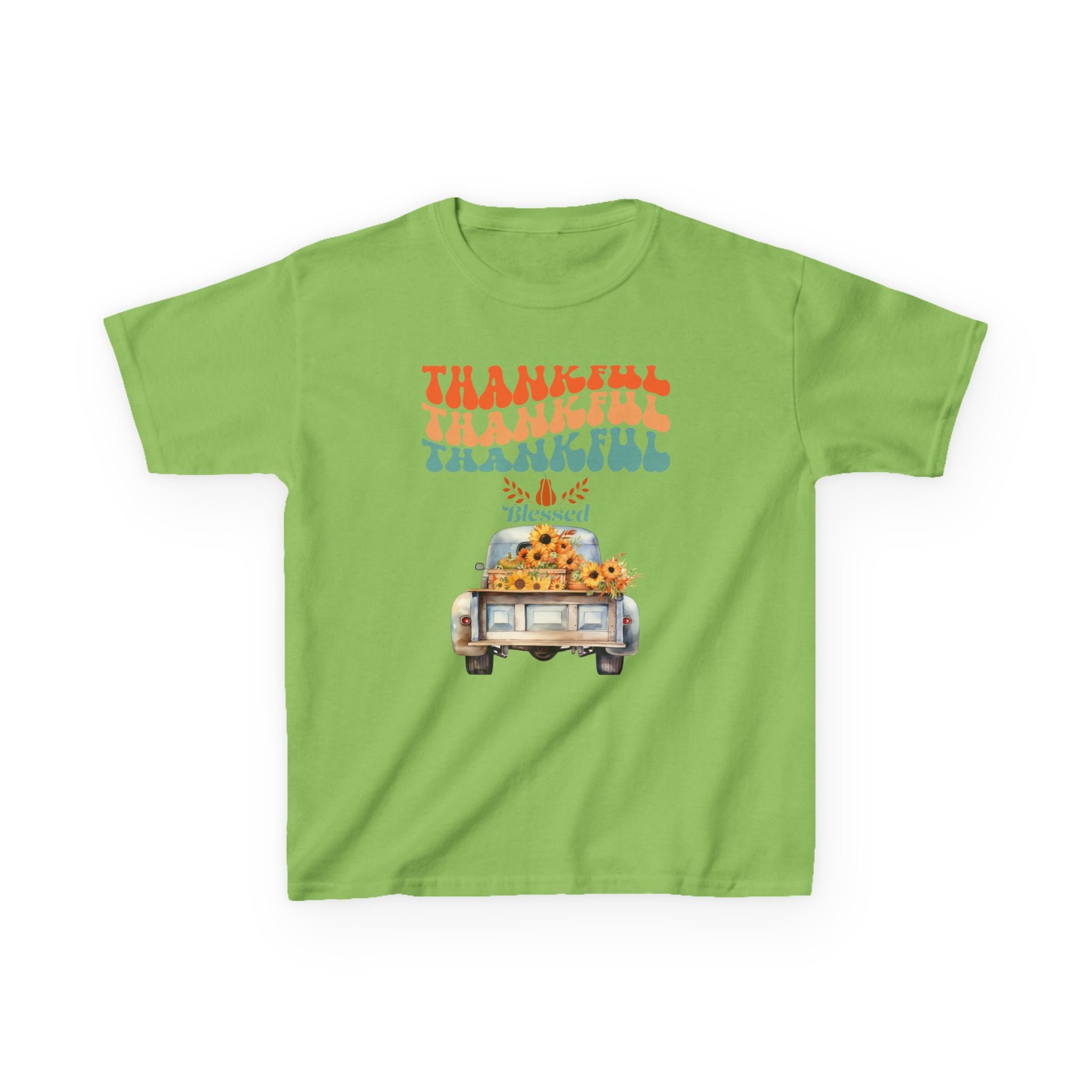 Thankful Kids Tee | Cute Autumn T-Shirt | Thanksgiving Gift | Kids Holiday Wear | Family Gathering Apparel