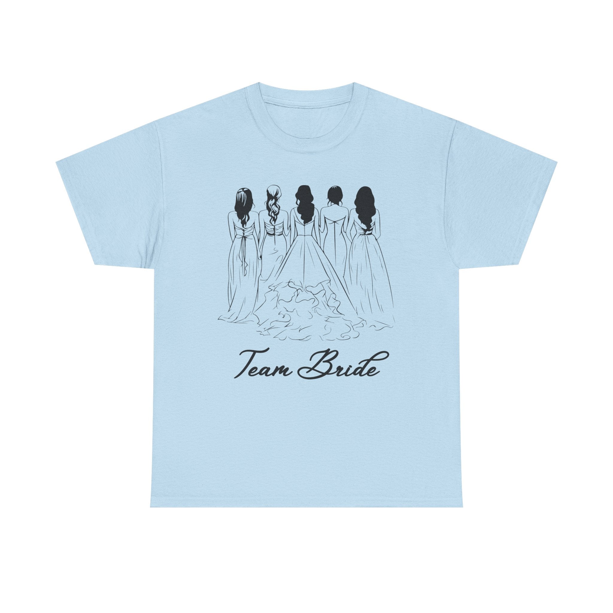 Team Bride Unisex Heavy Cotton Tee - Perfect for Weddings, Bridal Showers, Engagements, Bachelorette Parties, Group Celebrations