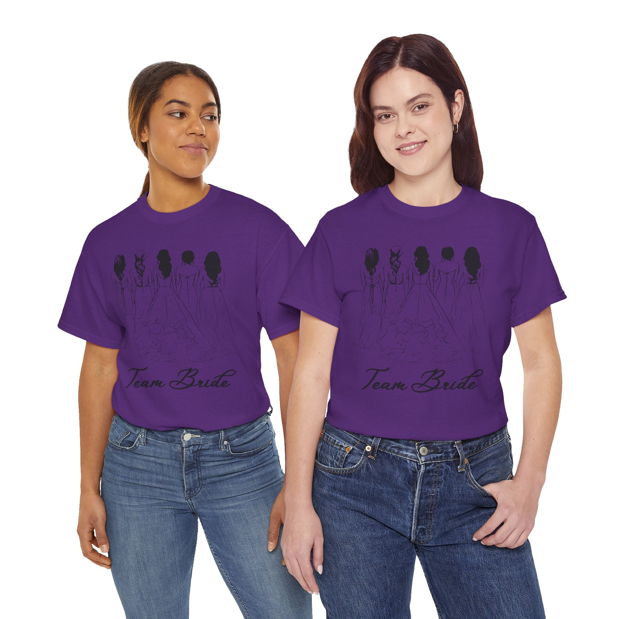 Team Bride Unisex Heavy Cotton Tee - Perfect for Weddings, Bridal Showers, Engagements, Bachelorette Parties, Group Celebrations