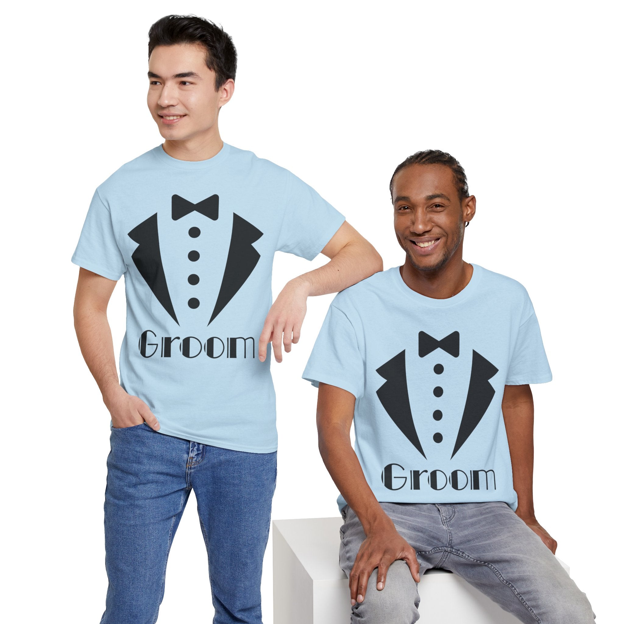 Groom T-Shirt - Unisex Heavy Cotton Tee for Weddings, Bachelor Parties, Groomsmen Gifts, Engagements, Bridal Showers
