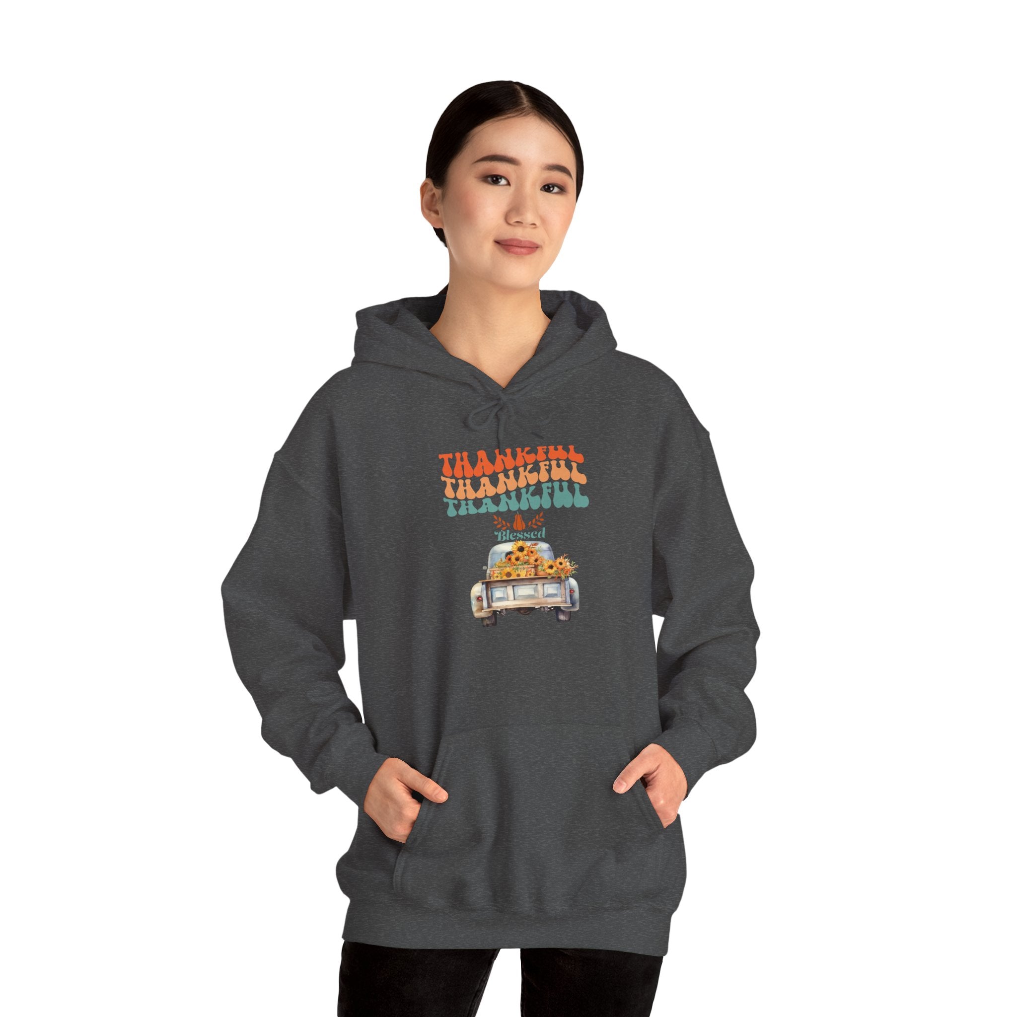 Thankful Vintage Hoodie - Cozy Unisex Sweatshirt for Fall, Thanksgiving Gathering, Gift, Casual Wear, Layering