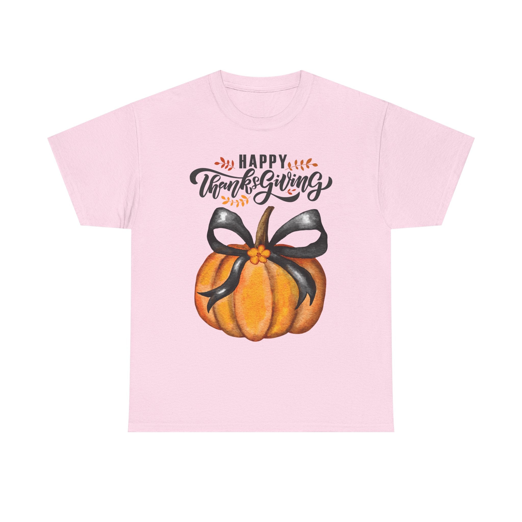 Thanksgiving Pumpkin Tee, Unisex Heavy Cotton T-Shirt, Fall Shirt, Autumn Fashion, Gift for Thanksgiving, Seasonal Apparel