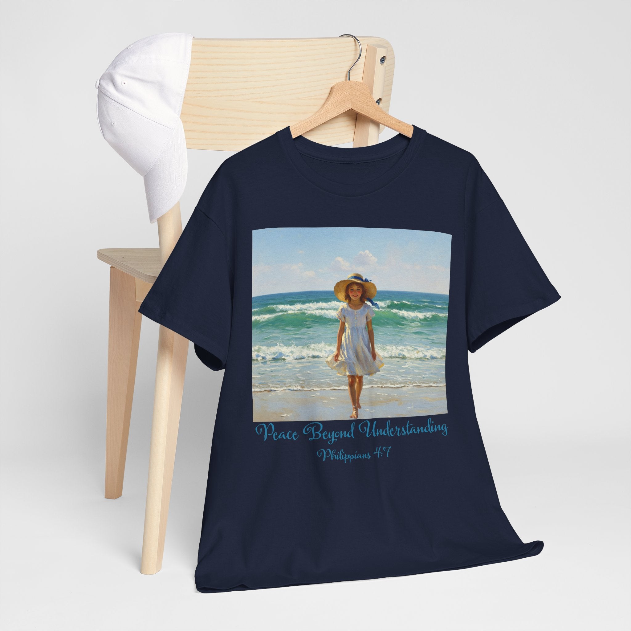 Serene Beach Vibes Tee for Summer Days, Top for Women, Casual Wear, Gifts for Beach Lovers, Vacay Essentials