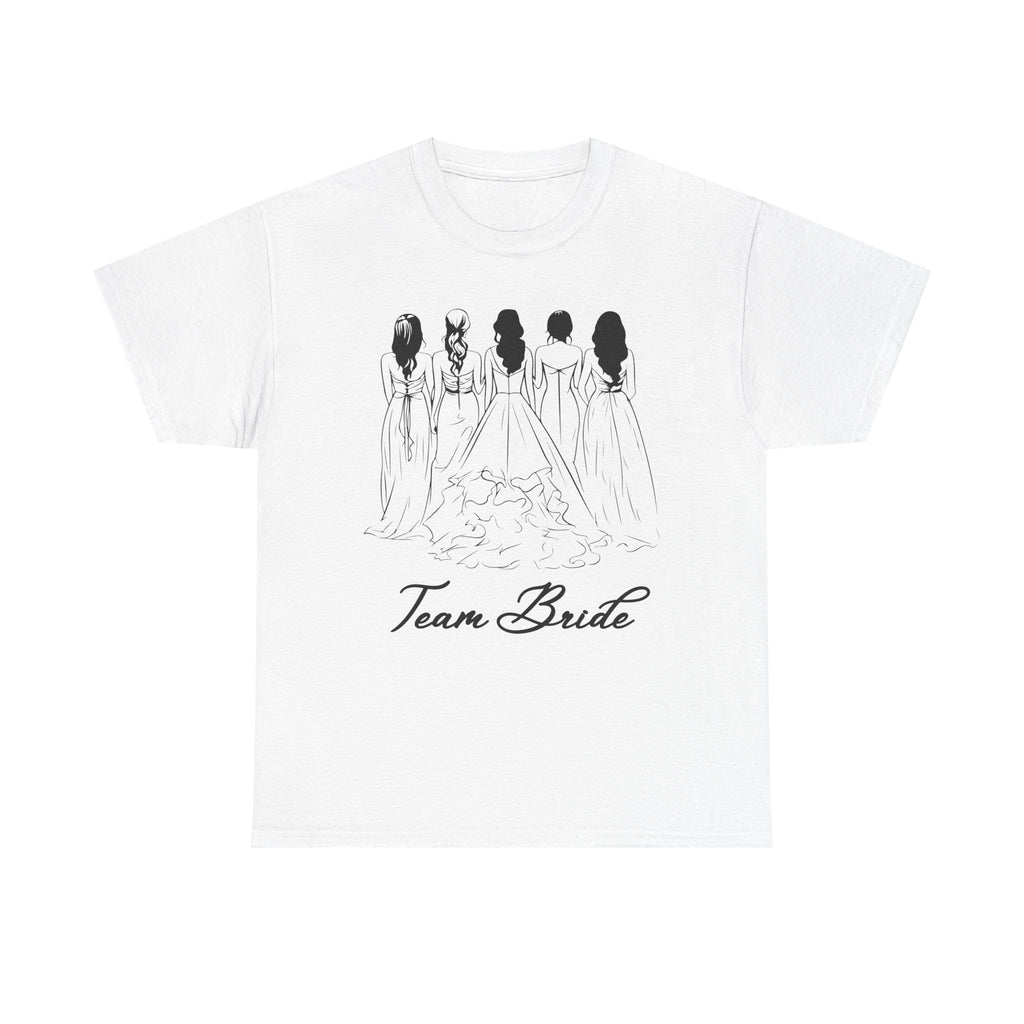 Team Bride Unisex Heavy Cotton Tee - Perfect for Weddings, Bridal Showers, Engagements, Bachelorette Parties, Group Celebrations