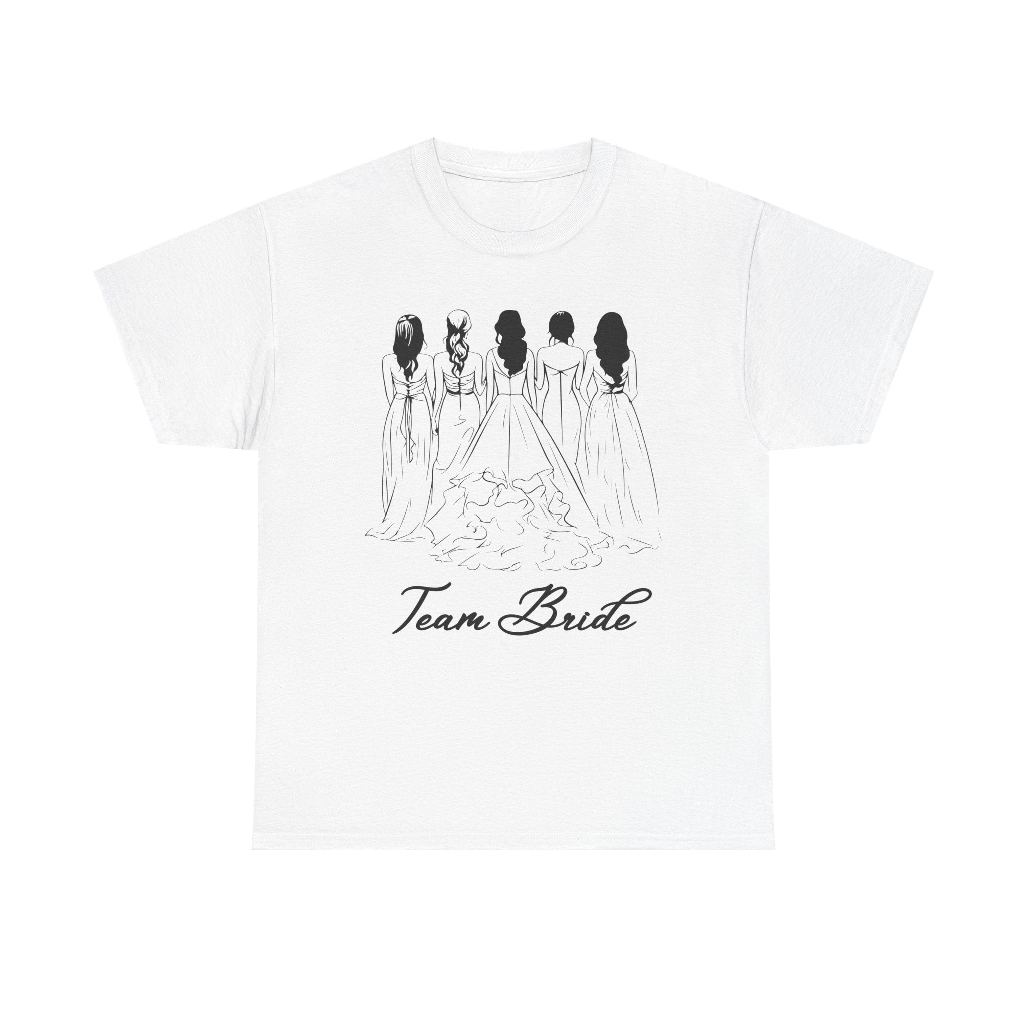 Team Bride Unisex Heavy Cotton Tee - Perfect for Weddings, Bridal Showers, Engagements, Bachelorette Parties, Group Celebrations