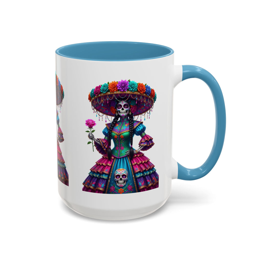 La Catrina Elegante – Día de los Muertos Inspired Artwork, Caffeine Lover Gift, Halloween Decor, Artful Drinkware