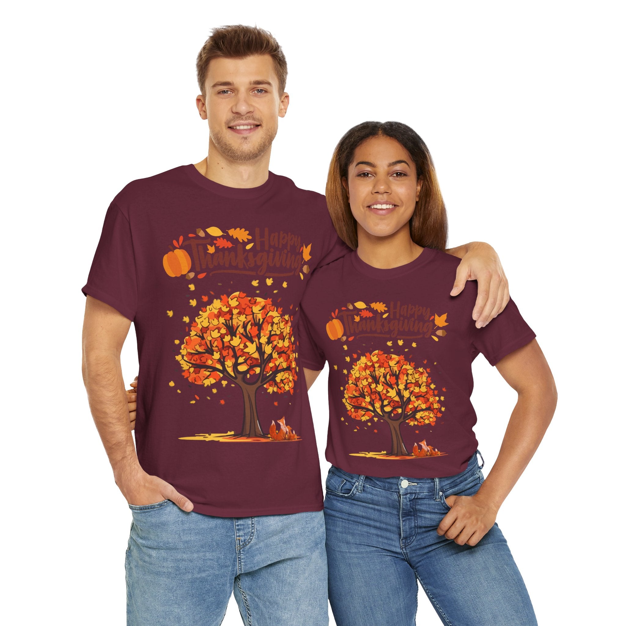 Thanksgiving Tree Tee, Autumn Shirt, Fall Apparel, Family Gathering Top, Seasonal Wear, Thanksgiving Gift