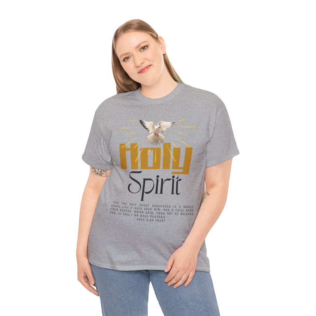 Christian T-shirts, Holy Spirit Unisex Heavy Cotton Tee, Inspirational T-Shirt for Faith Celebration, Christian Gift, Spiritual Attire, Religious Apparel