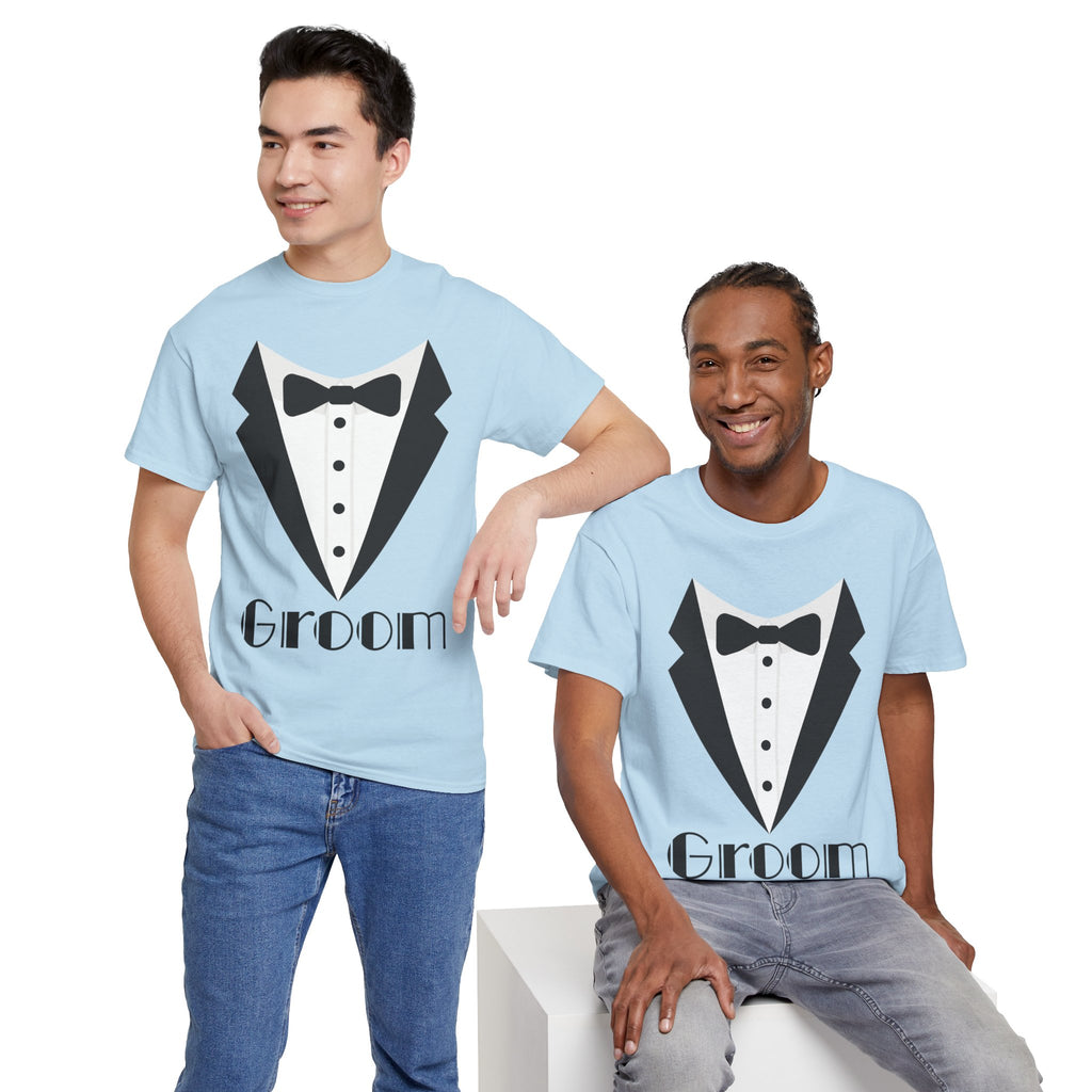 Groom T-Shirt, Unisex Heavy Cotton Tee for Weddings, Bachelor Parties, Groomsmen Gifts, Casual Wear, Bridal Showers