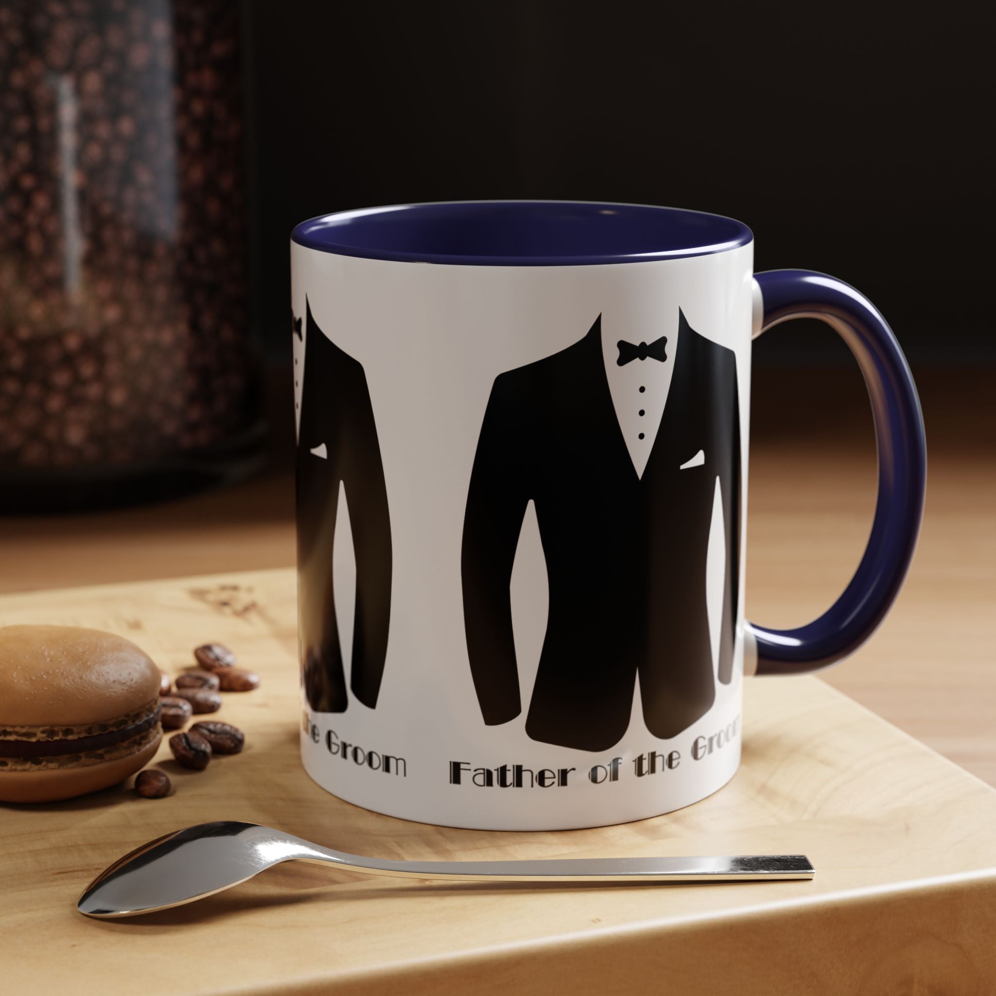 Father of the Groom Accent Coffee Mug 11/15 oz- Perfect Groomsmen Gift, Wedding Keepsake, Stylish Drinkware, Unique Wedding Favor