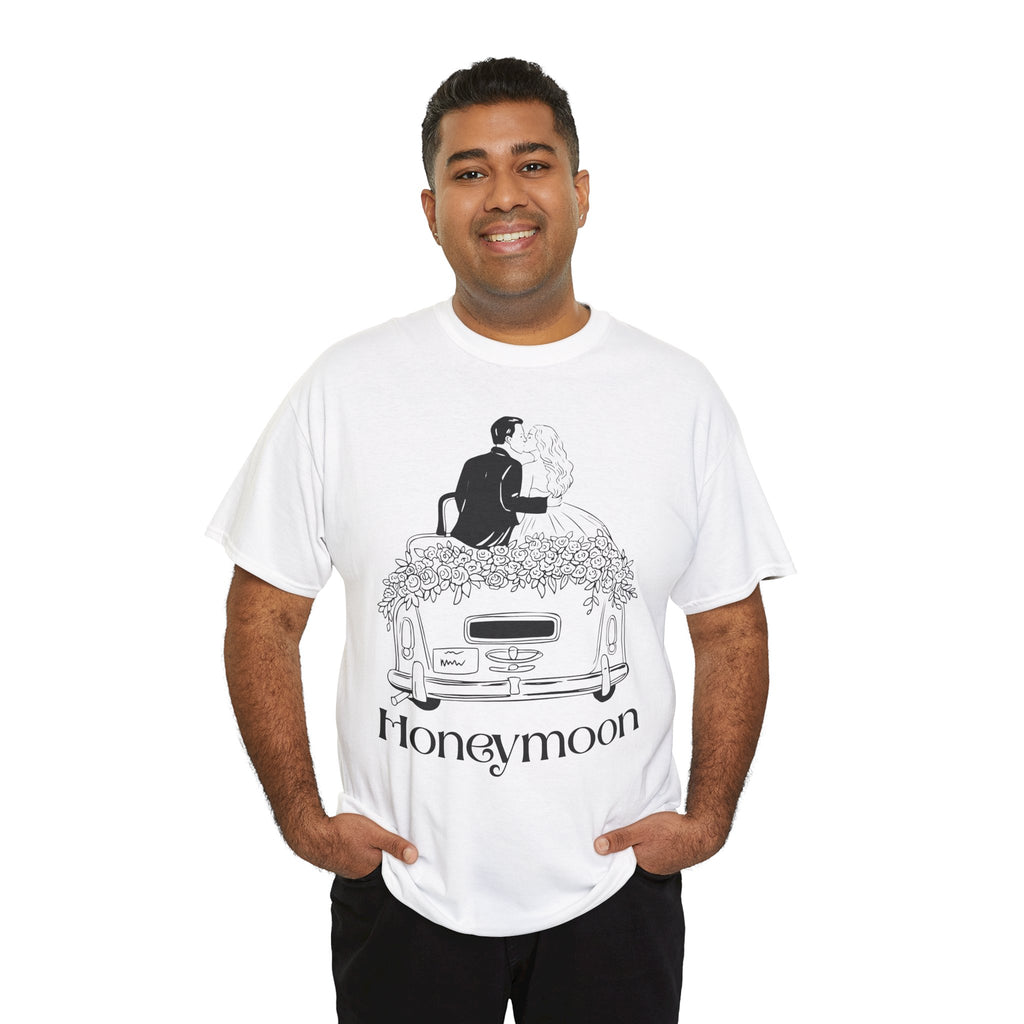 Honeymoon Wedding  T-Shirt, Romantic Couple Shirt, Newlywed Gift, Wedding Celebration Apparel, Typography Tee, Unisex Cotton Top