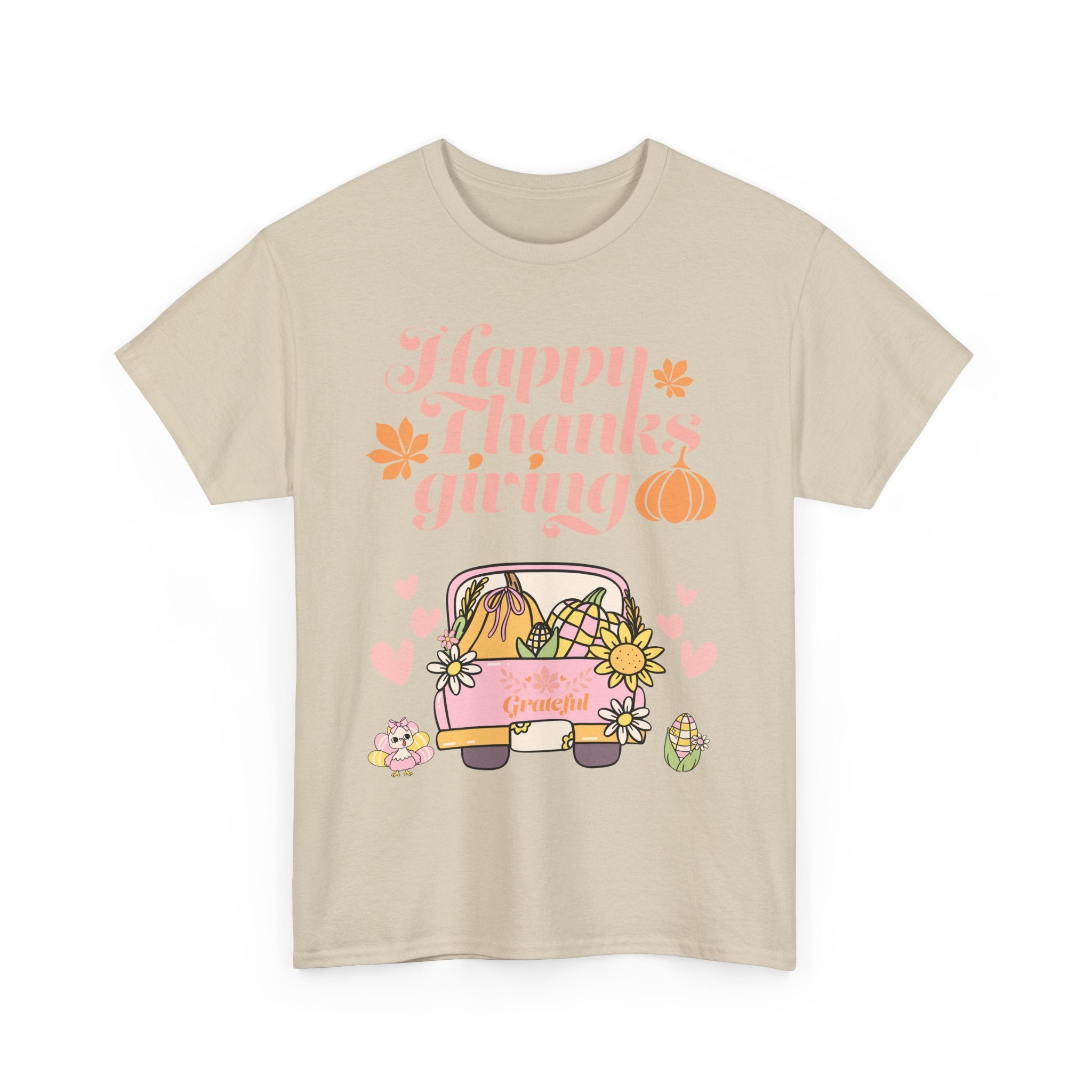 Happy Thanksgiving Unisex Tee | Cozy Autumn Shirt for Family Gatherings, Thanksgiving Celebration, Fall Fashion, Cute Gift Idea