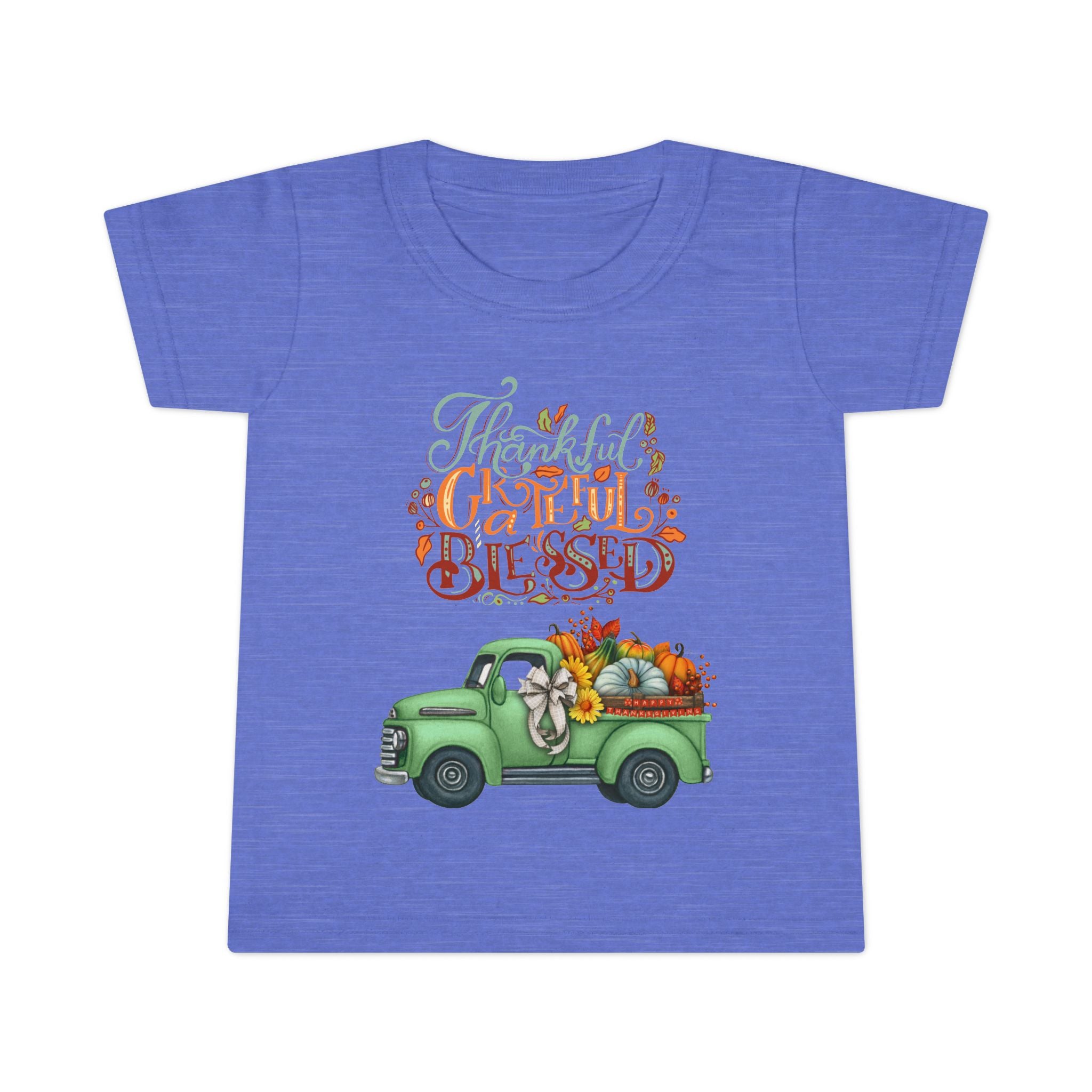Toddler Tee - Cute Green Truck with Fruits and Vegetables - Cozy Fall Vibe, Perfect for Thanksgiving, Autumn Celebrations, Farmhouse [...]