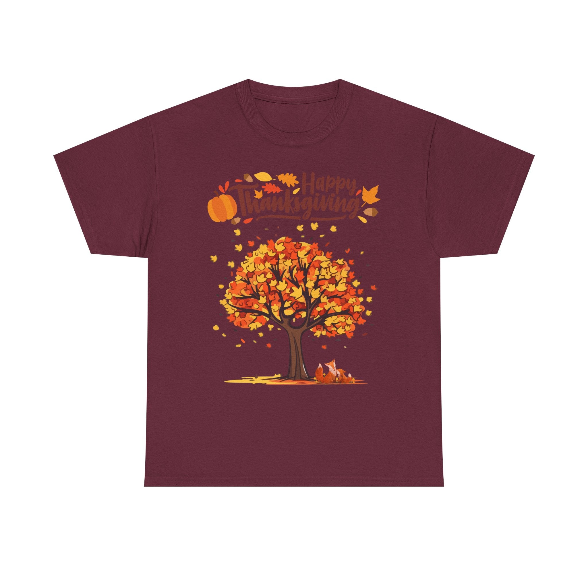 Thanksgiving Tree Tee, Autumn Shirt, Fall Apparel, Family Gathering Top, Seasonal Wear, Thanksgiving Gift
