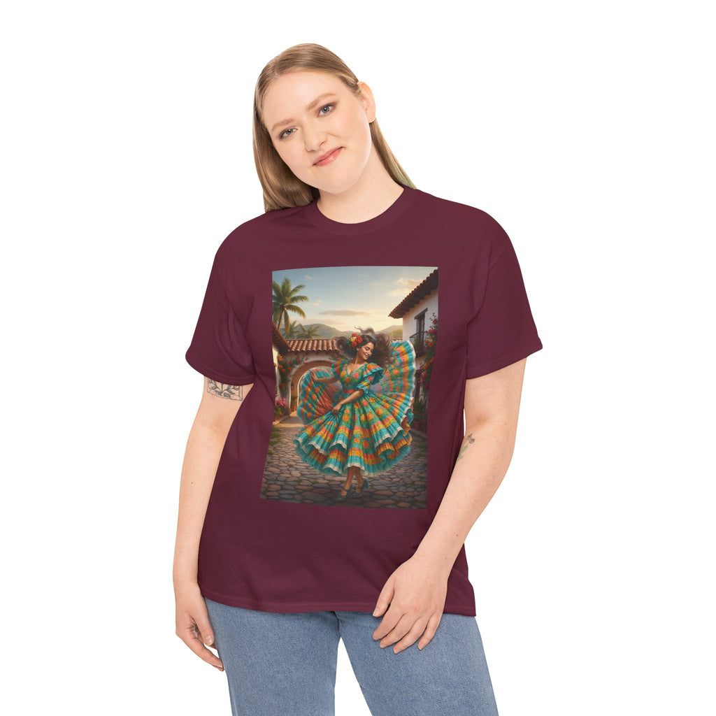 Folklórico Dancer Vibrant Graphic Tee - Perfect for Festivals, Casual Outings, Gifts, Dance Lovers, Unisex Fashion